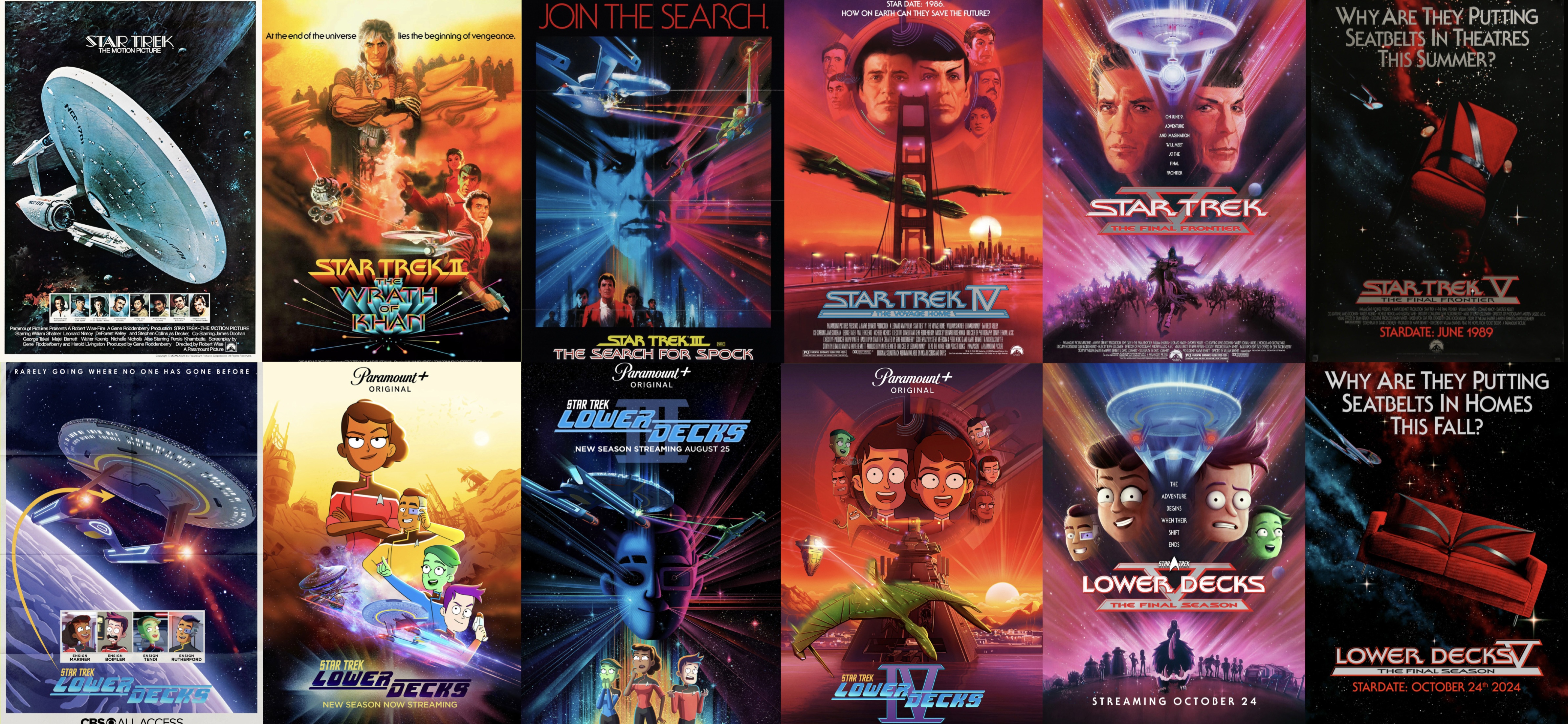 Star Trek Movie Posters Meet Their Lower Decks Counterparts