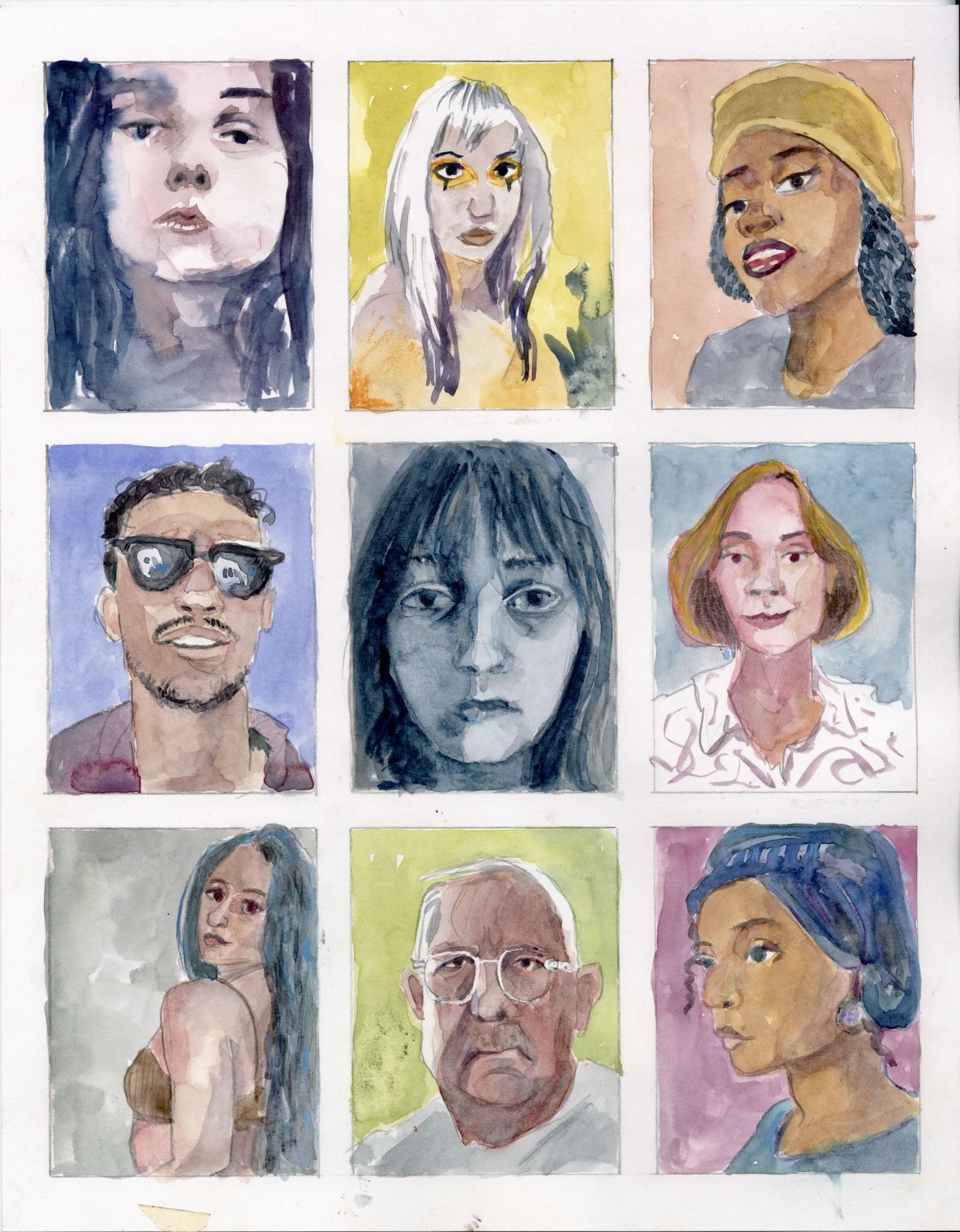 Some Original Watercolor Portraits to Brighten Your Day