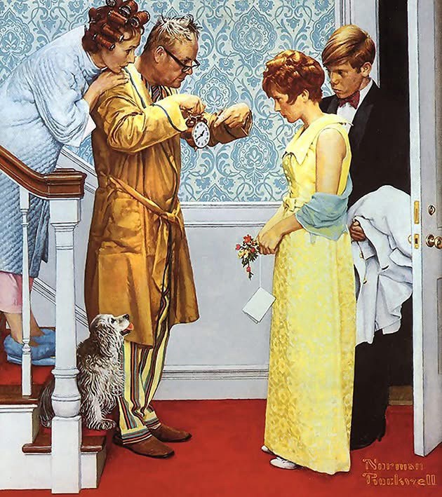 Exploring the Depths of 'First Date, Home Late' by Norman Rockwell