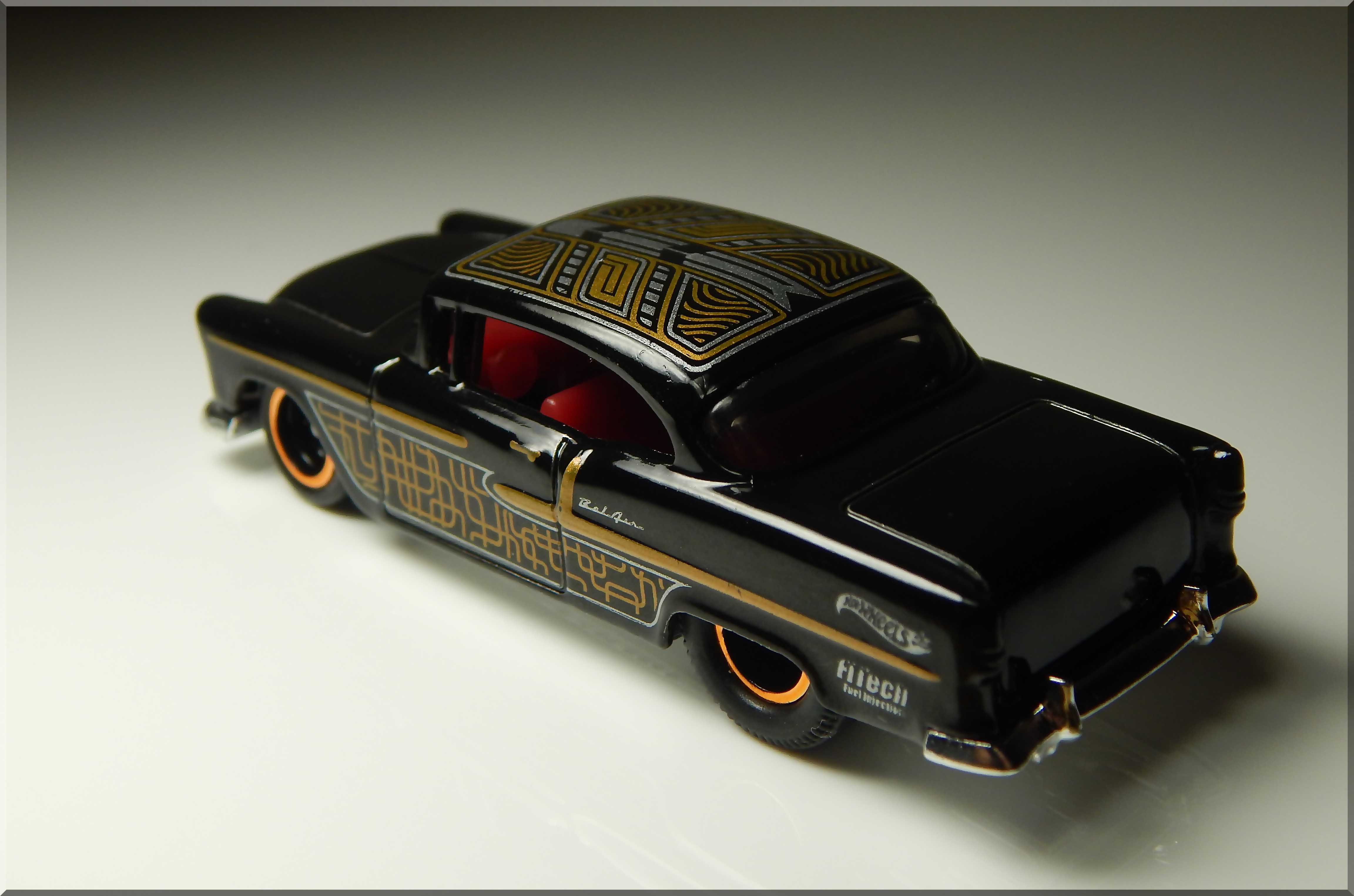 A stunning 1955 Chevy by Hot Wheels, complete with a wheel swap!