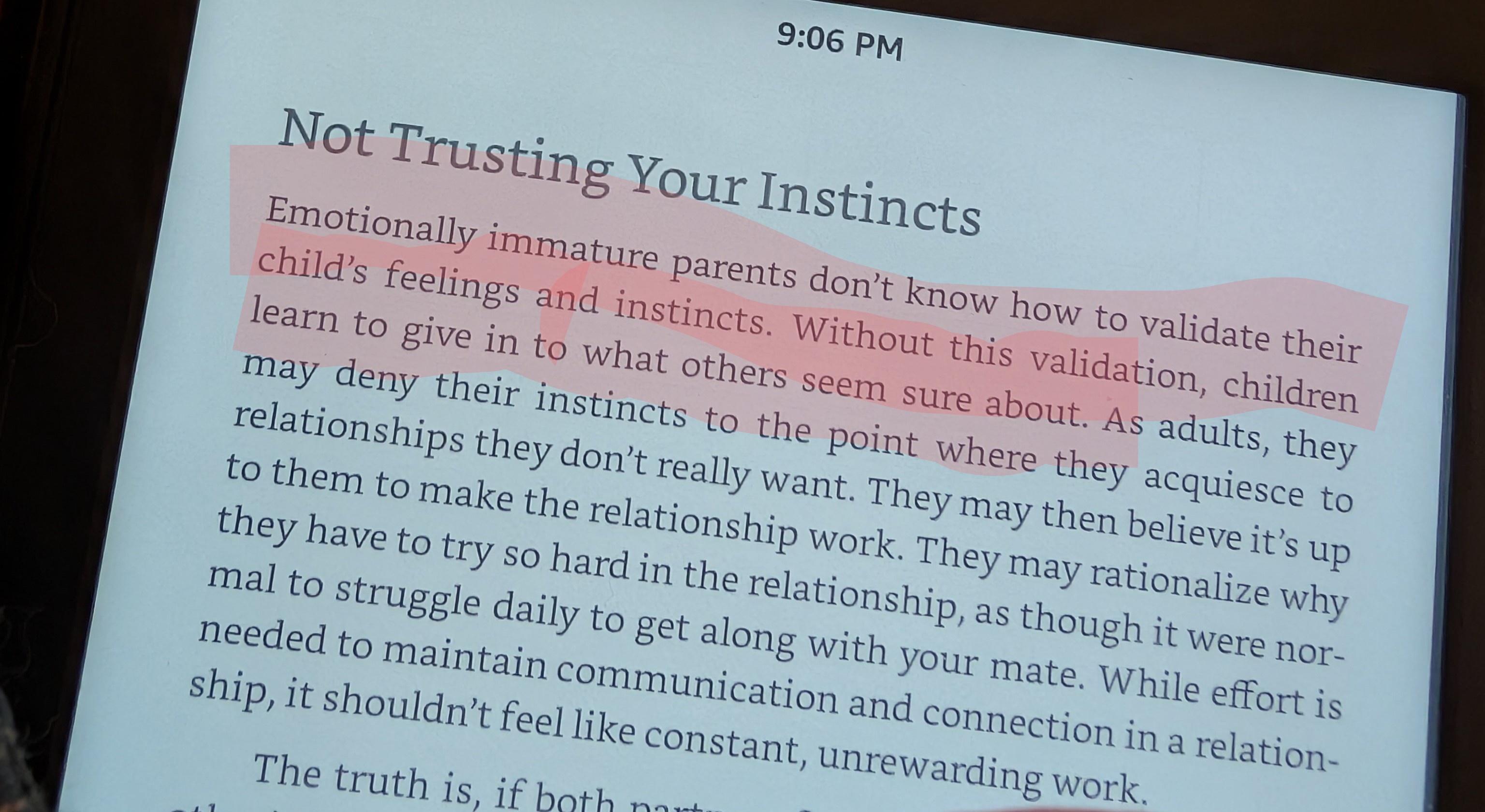 My child will discover the truth later on...