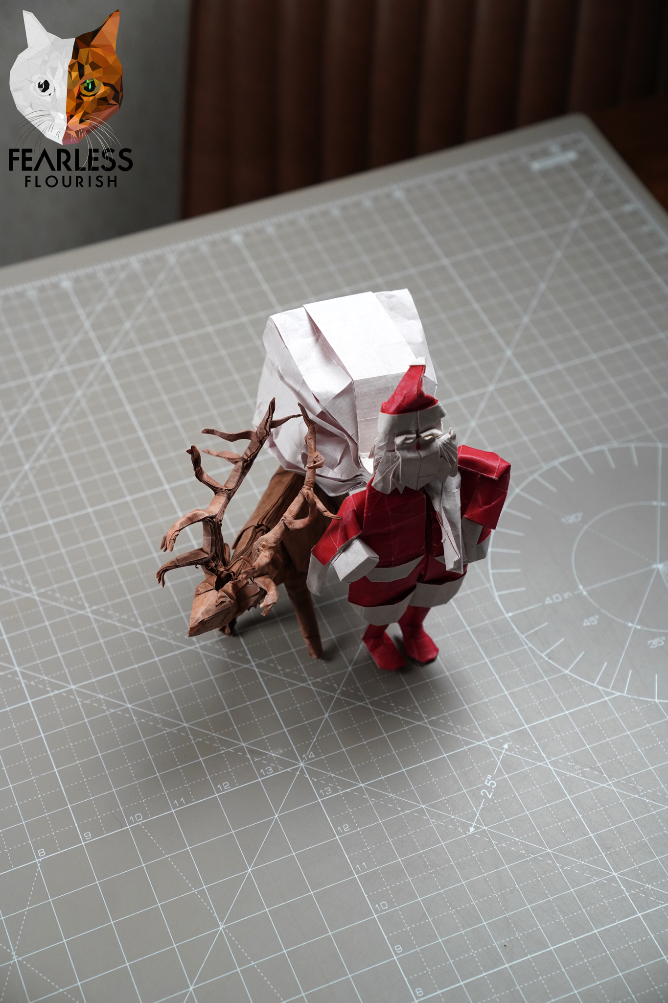 Check out this amazing origami Santa and Reindeer made from a single piece of paper. Merry Christmas!