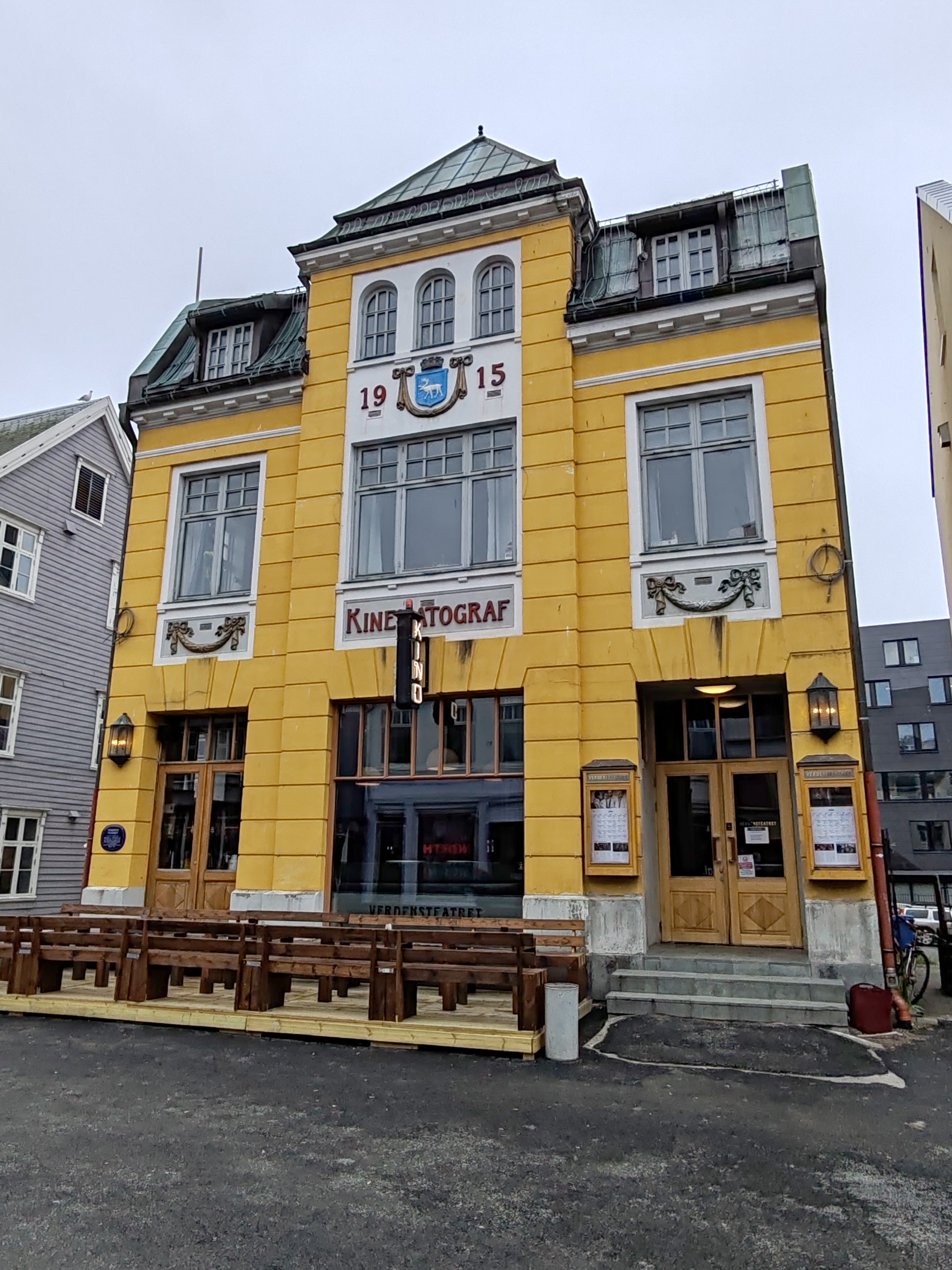 Exploring the historic Verdens Theater in Tromso, Norway, established in 1915