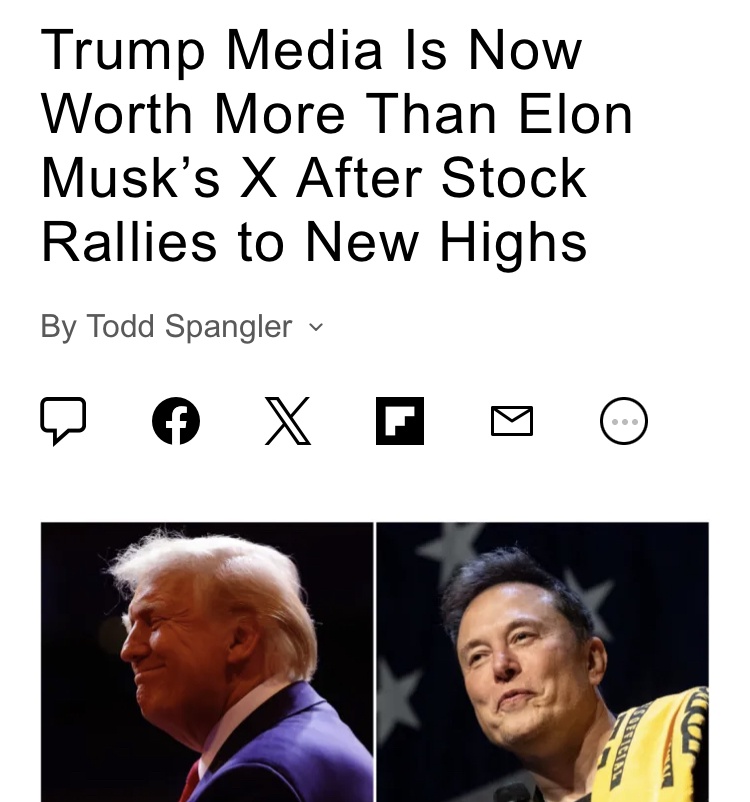 Is Trump Media Valued Higher Than X/Twitter? Let's Hope the Stock Market Isn't Predicting Election Outcomes
