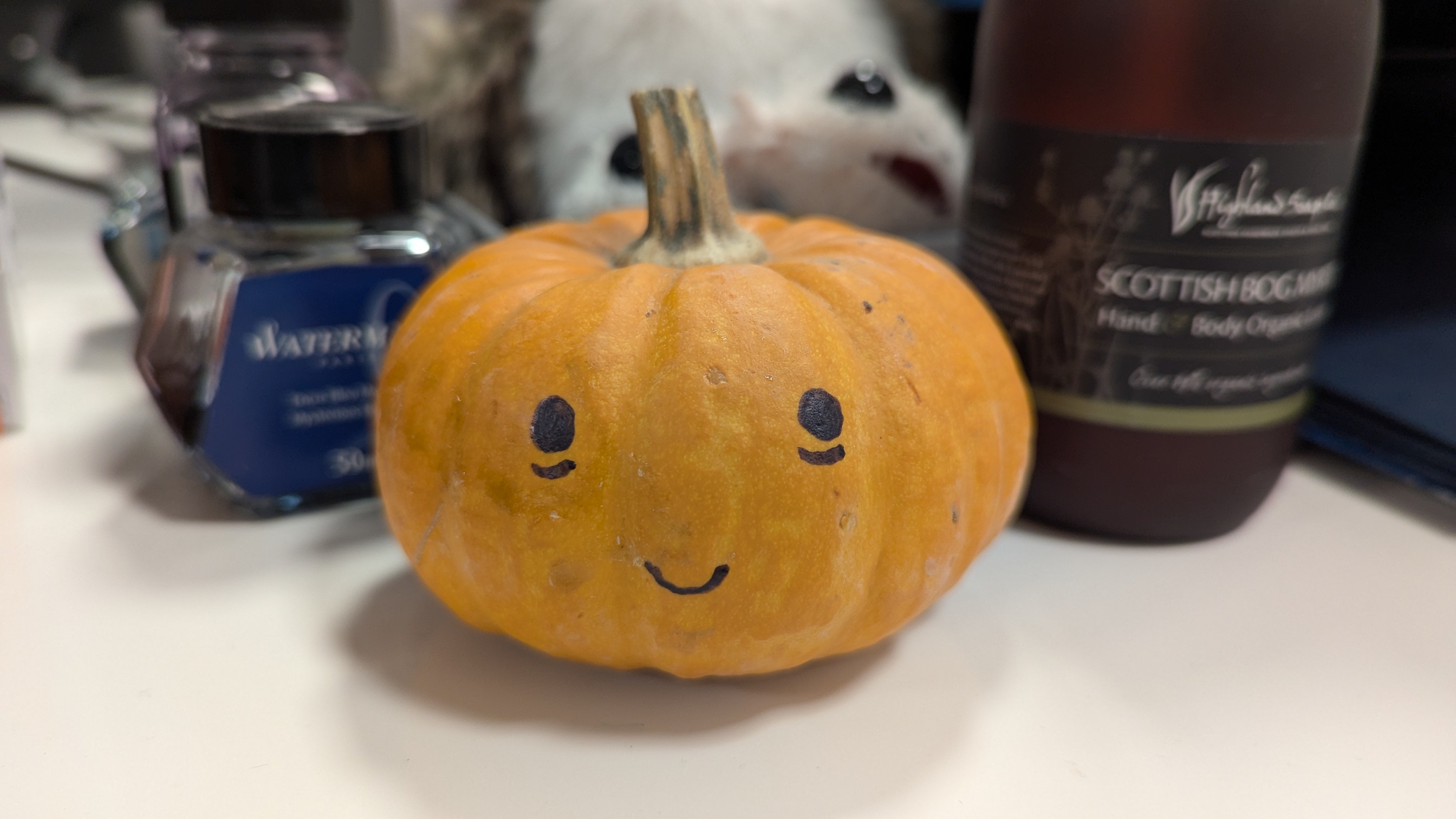Check out the Finance-themed pumpkin I crafted for my desk!
