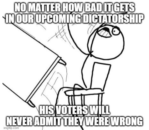 No matter how dire the economy gets, how many we lose, or if war breaks out.