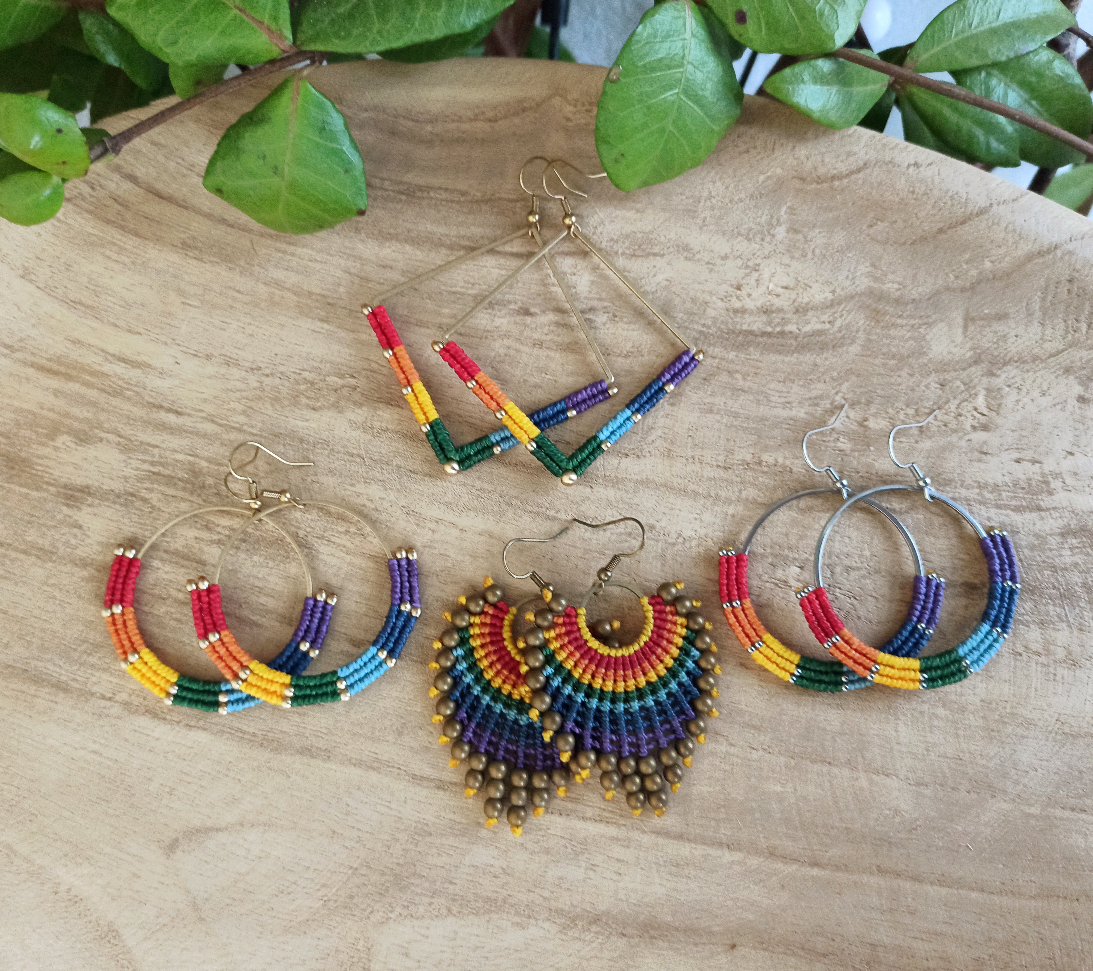 Check Out My Colorful Collection of Rainbow Earrings!