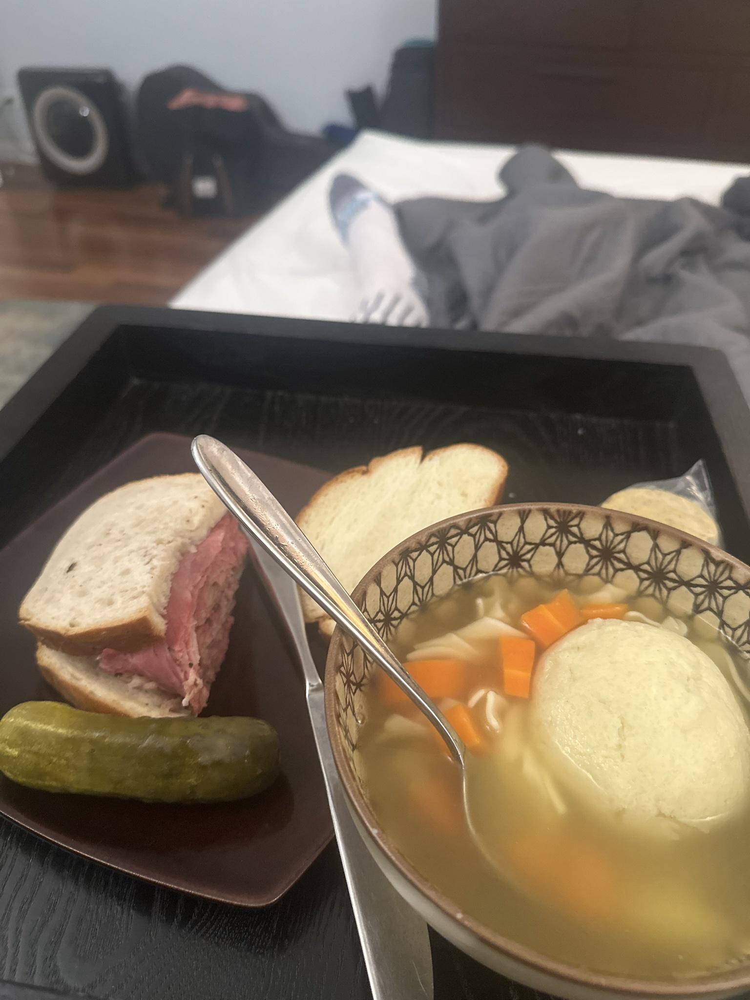 Indulging in 2nd Ave Deli's Matzoh Ball Soup and a Delectable Pastrami on Rye