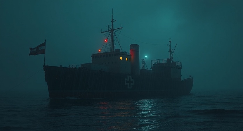 Mysterious Ships Gliding Through the Fog