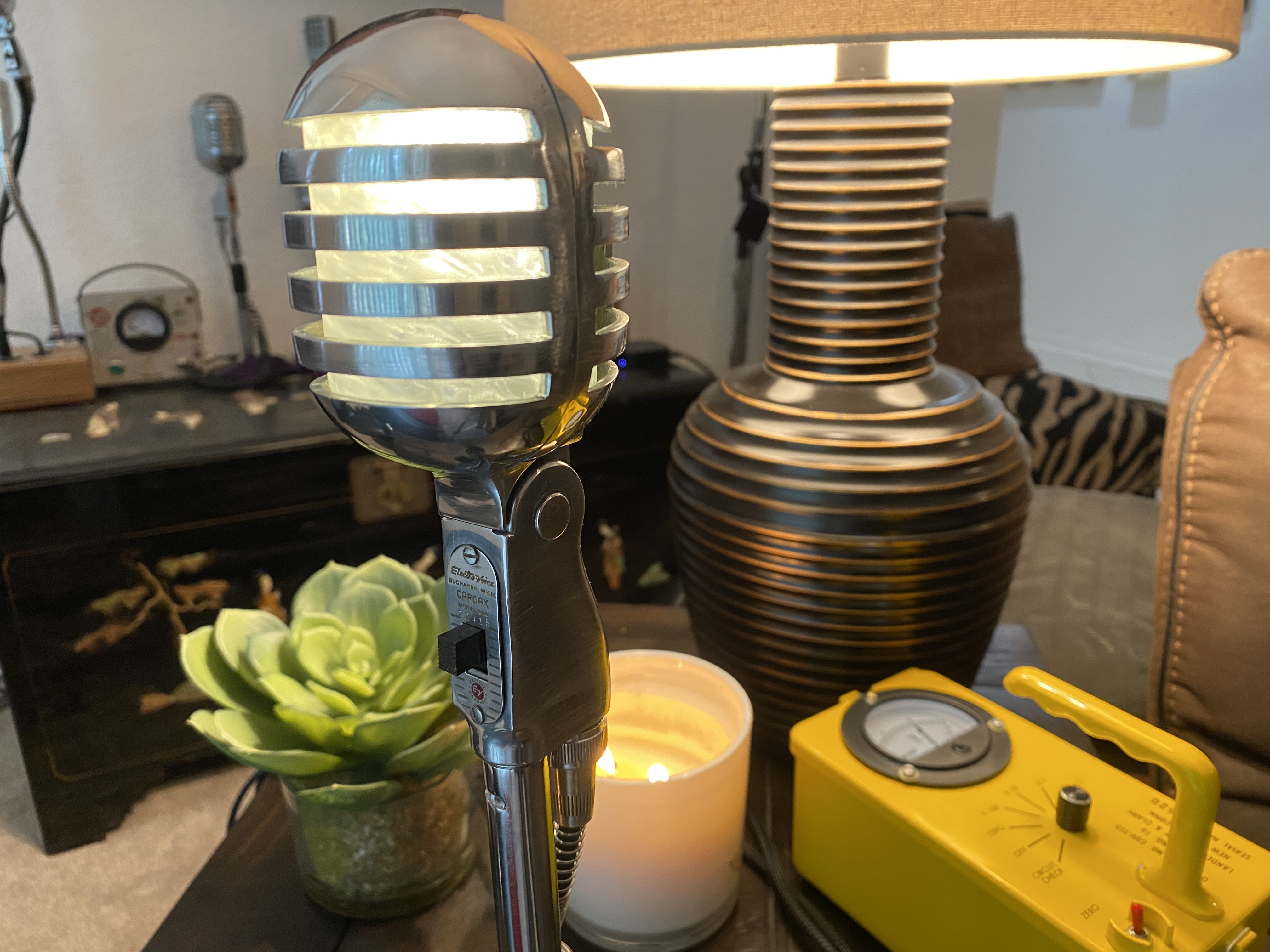 What Would You Do with a Broken 1950s EV Microphone and a 1960s Geiger Counter?