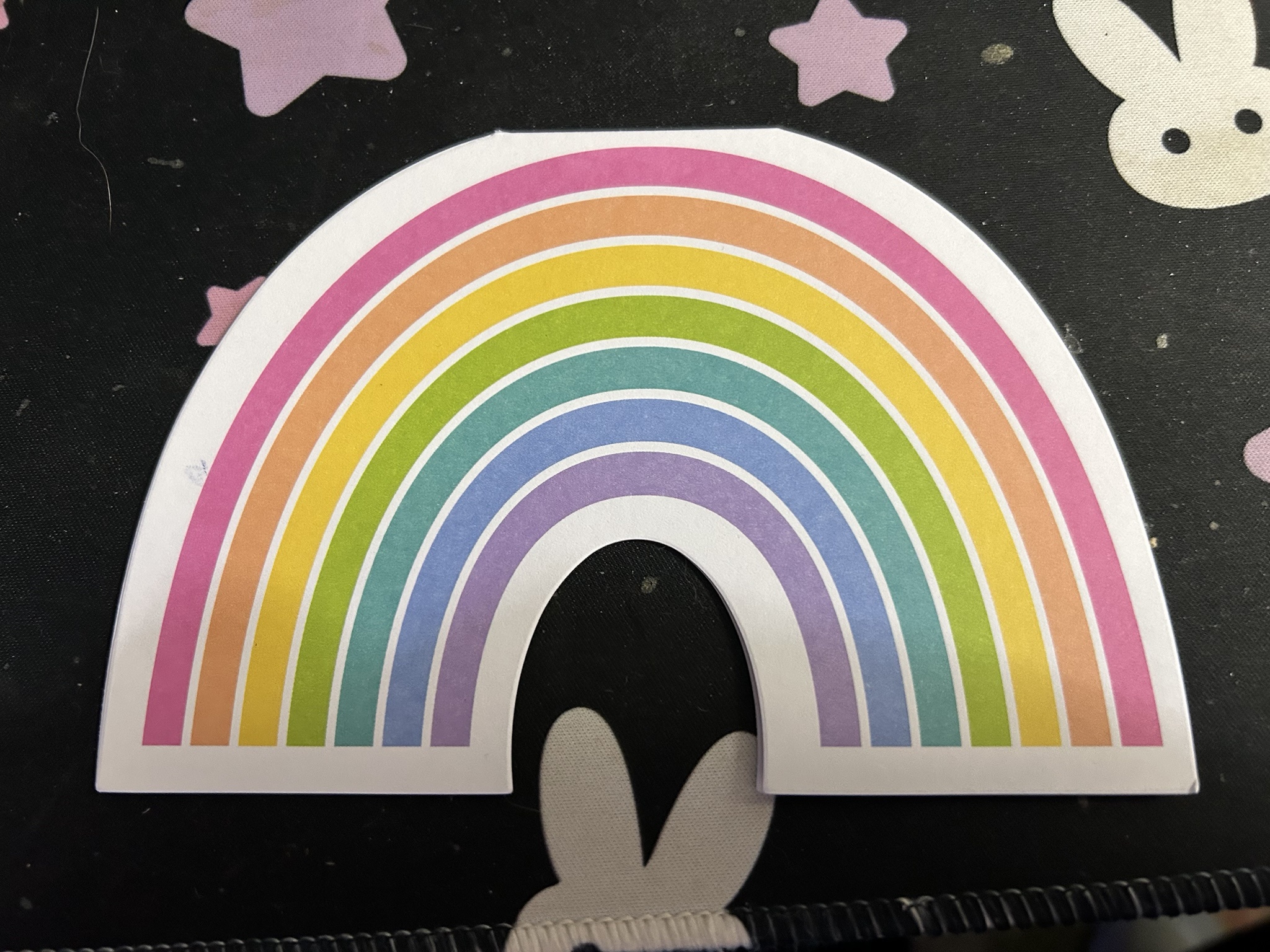 We got this card in the mail, but we had to take down our pride flag because of the strong winds.