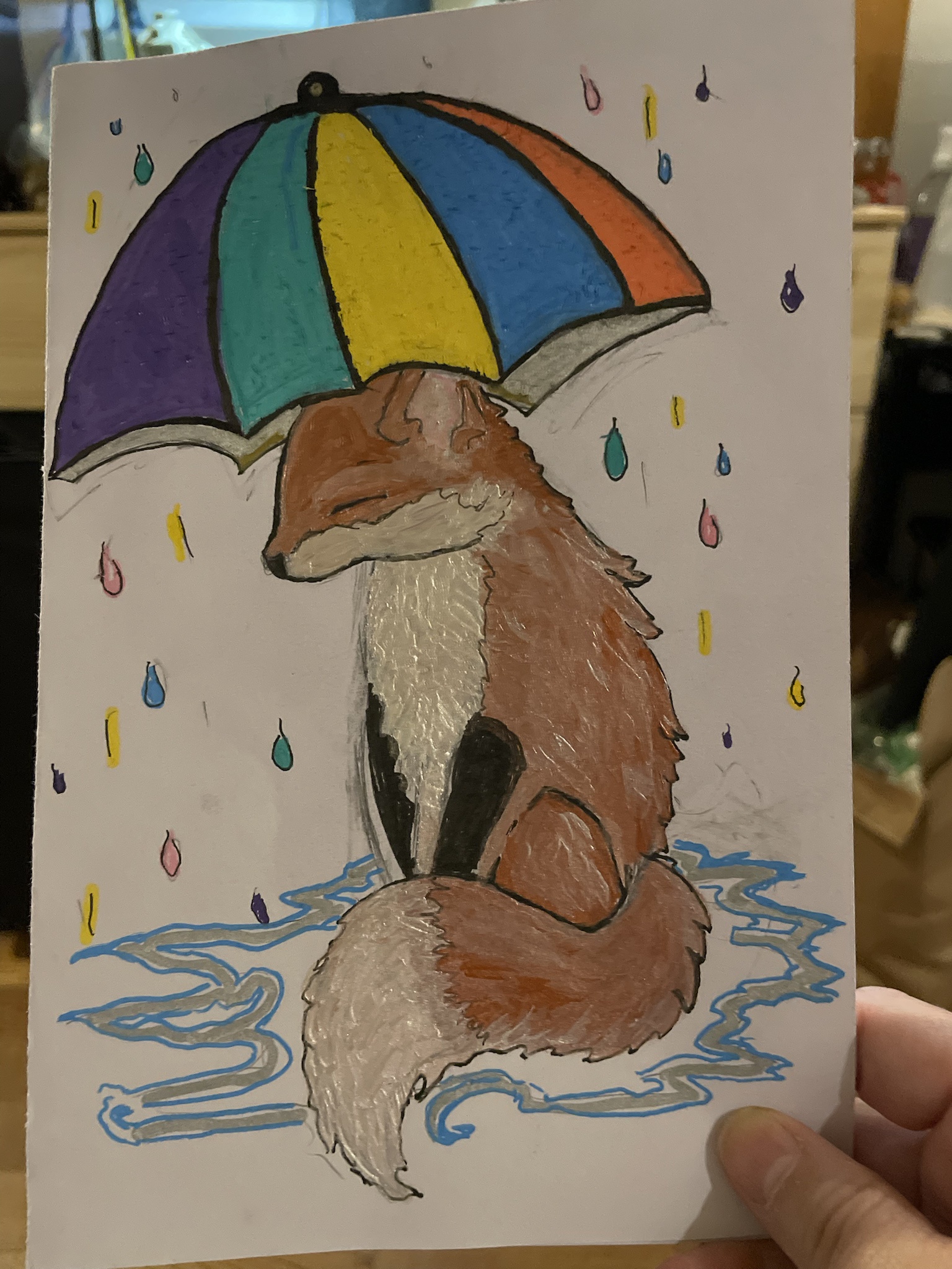 A Heartfelt Sympathy Card Featuring a Sad Fox