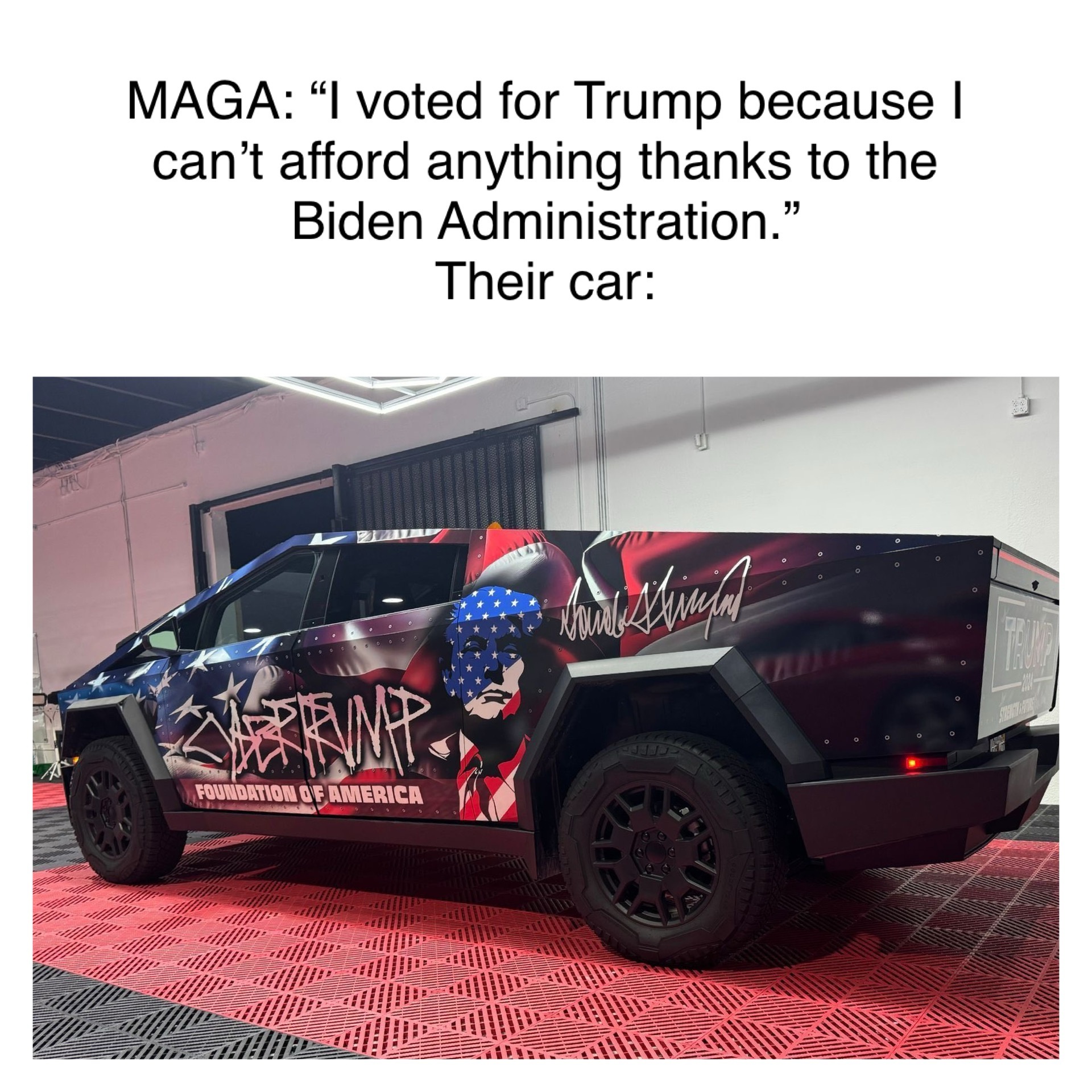 Maybe that $100k should have gone to groceries instead of that junk, just saying!