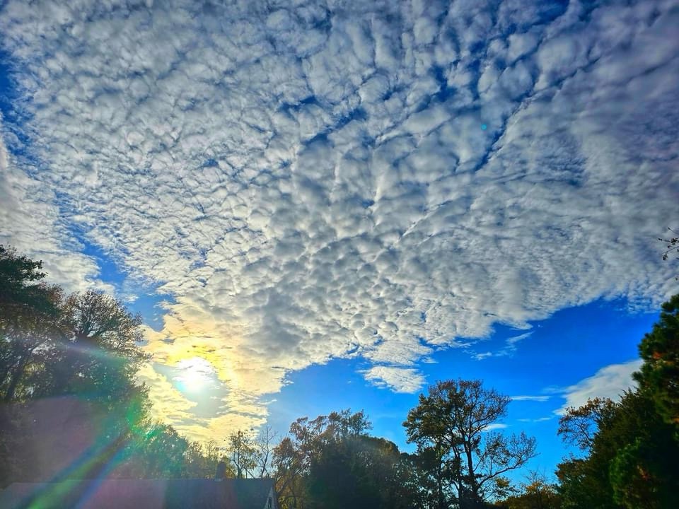 A beautiful day filled with fluffy clouds.