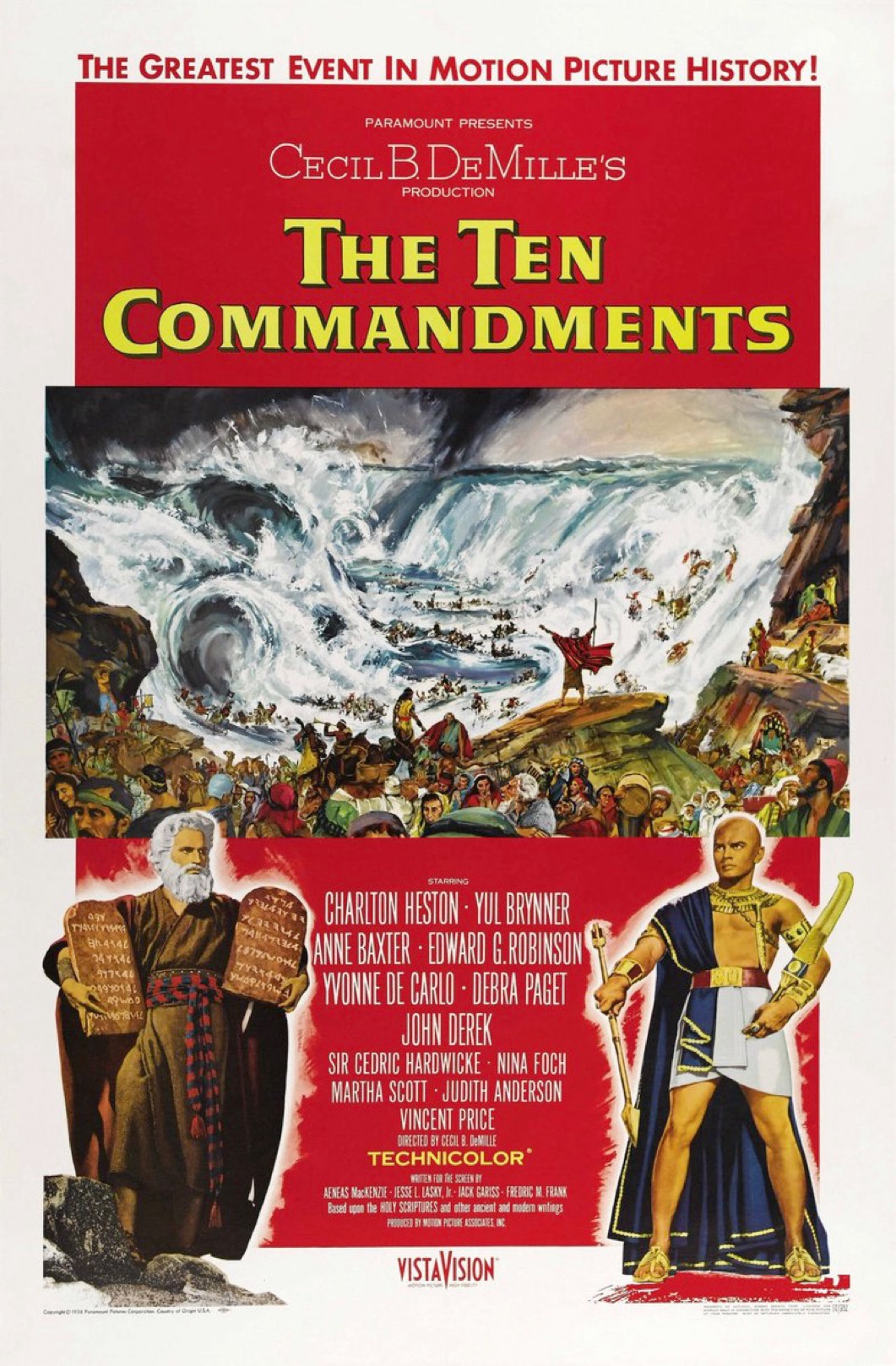 Celebrating 68 Years of Cinematic History: The Premiere of Cecil B. DeMille's 'The Ten Commandments'