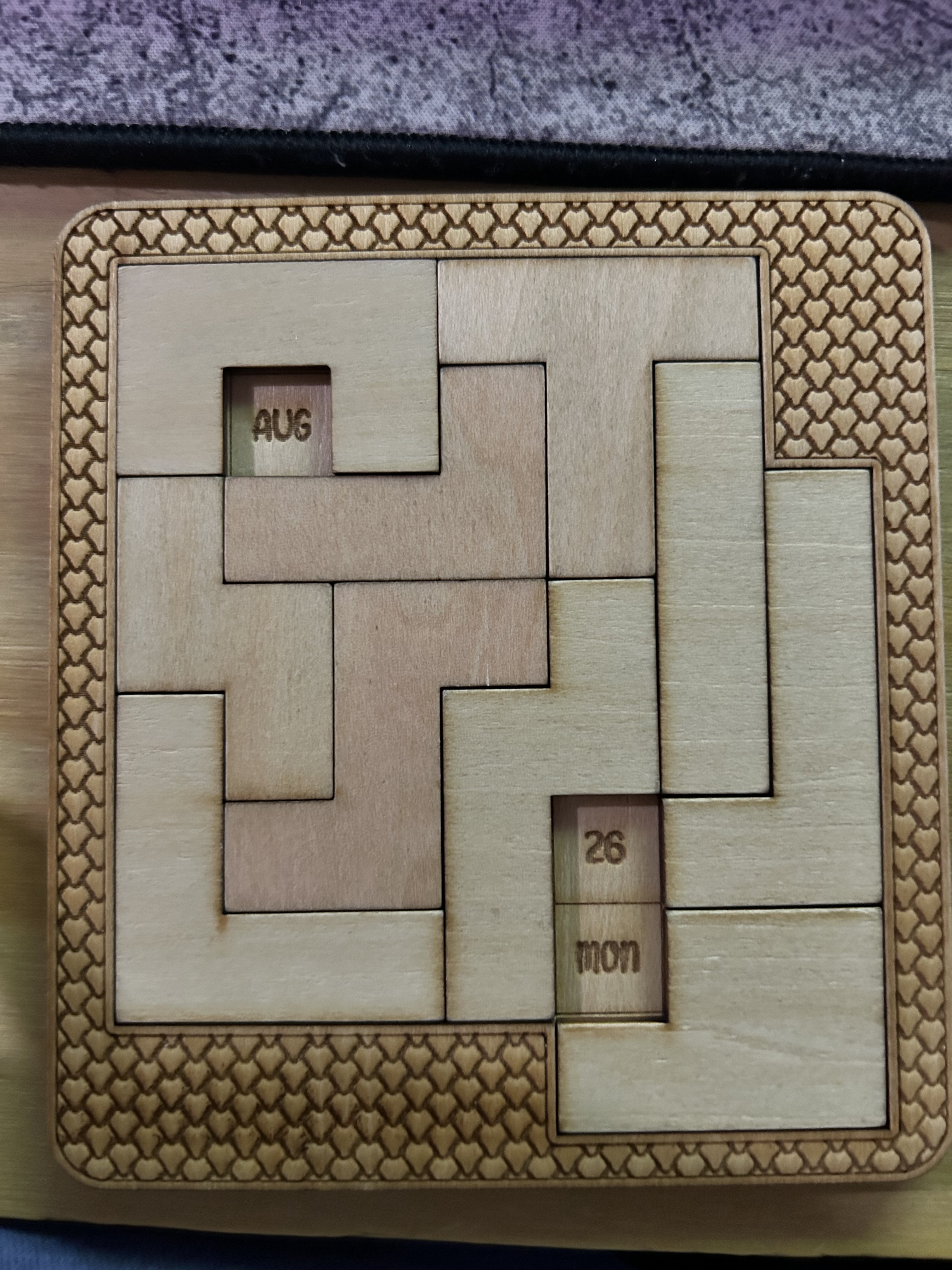 Laser-cut puzzle solutions available from August 26th to September 1st