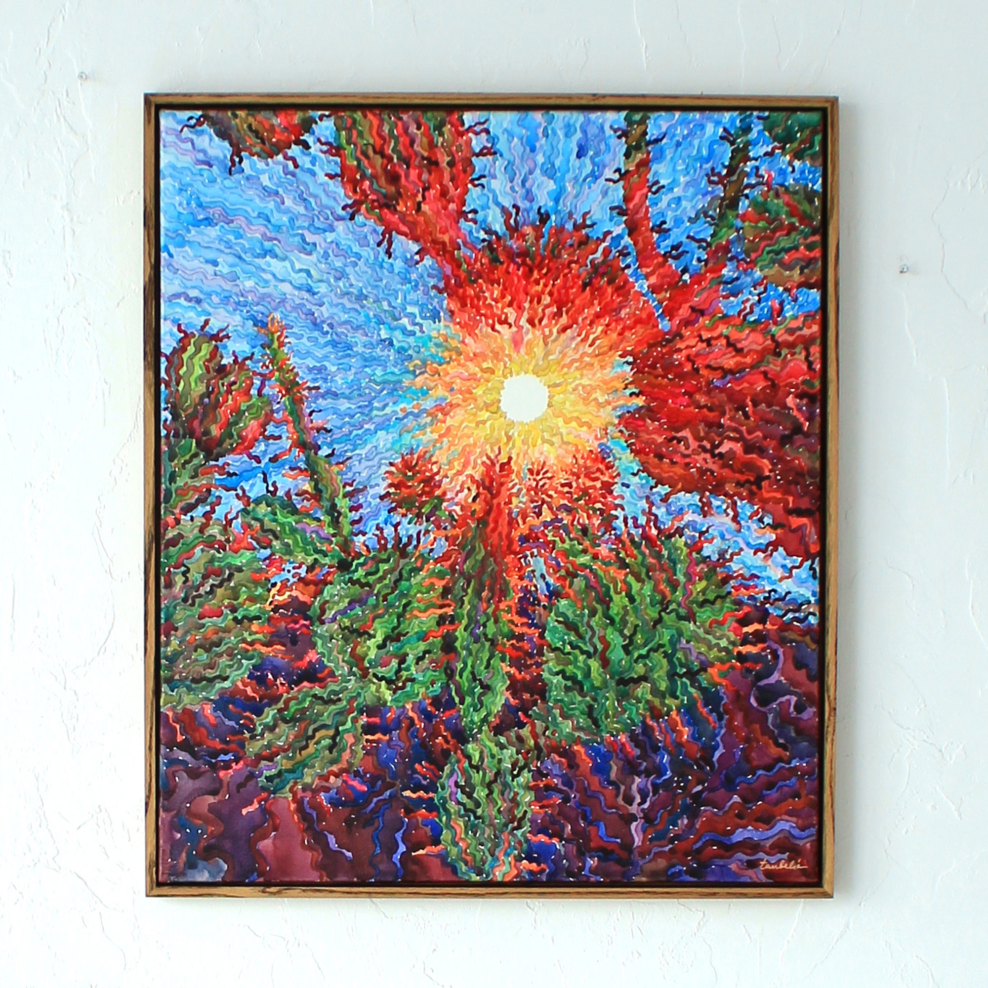 A Beautifully Framed Painting of the Opuntia Cactus