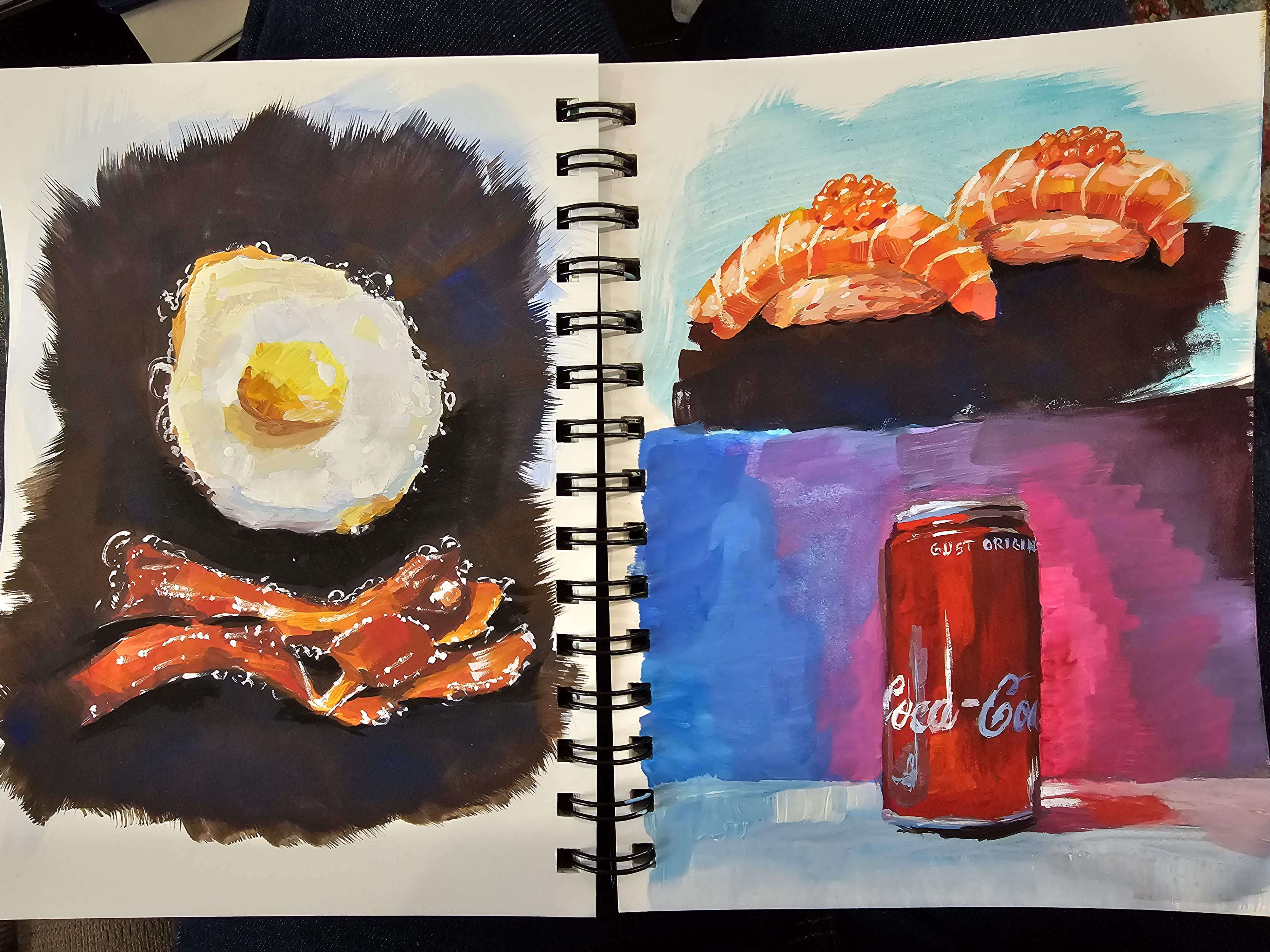 This week's gouache sketches: A glimpse into my creative process