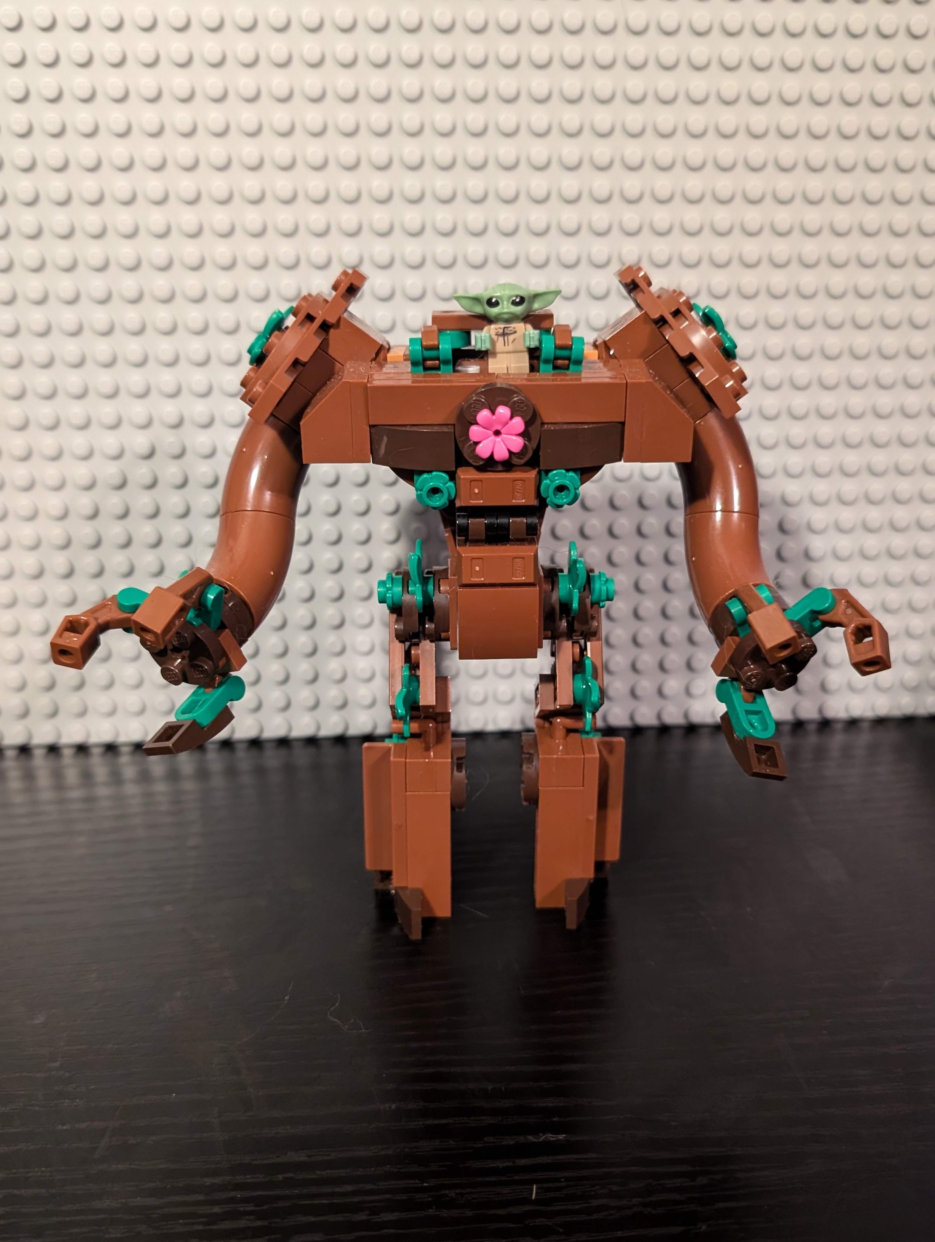 Grogu Takes the Wheel in His Bonsai Mech Adventure