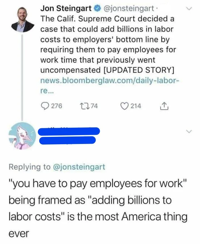 Oh no, companies that profited billions off their employees now have to pay up? That's just not fair, right? /s
