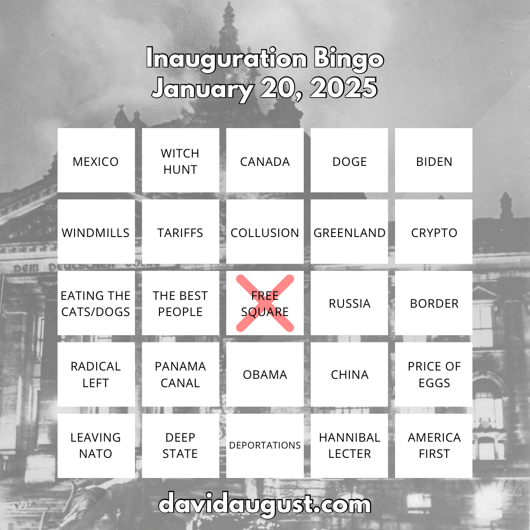 Get ready for Inauguration Bingo!