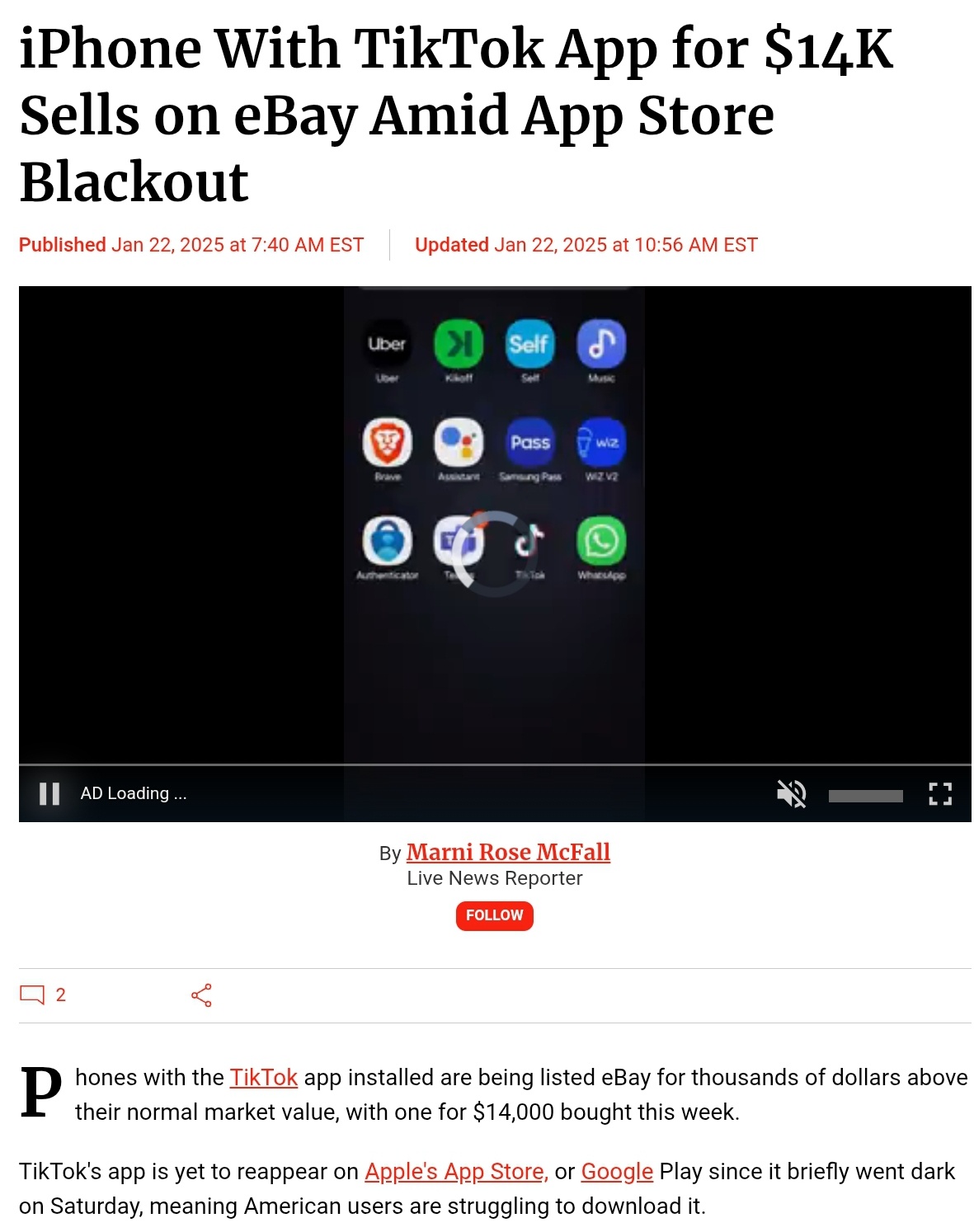 eBay's Wild Side: $14K iPhone with TikTok App Surfaces During App Store Outage