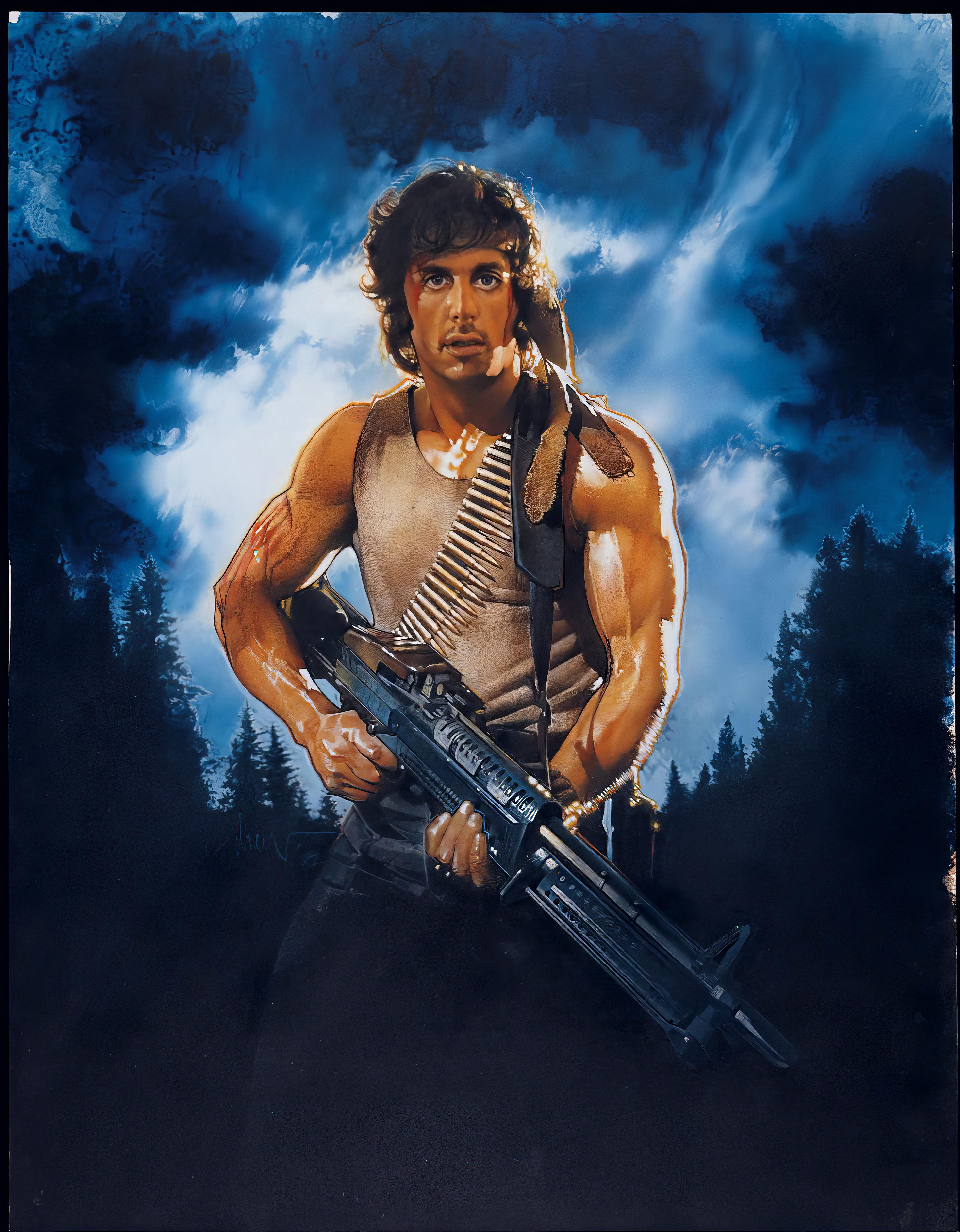 Iconic First Blood Artwork by Drew Struzan from 1982