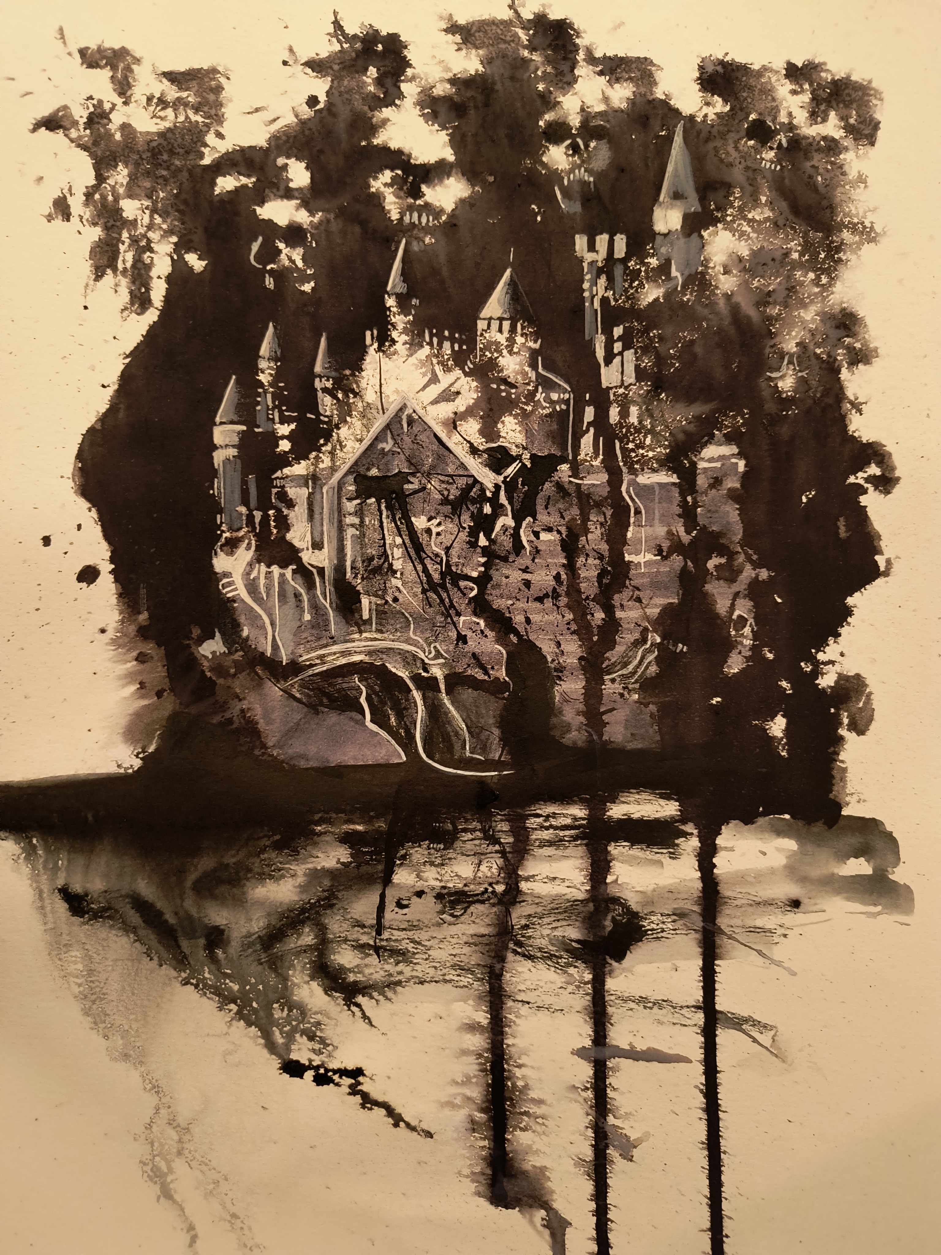 A Creative Sketch of a Majestic Castle