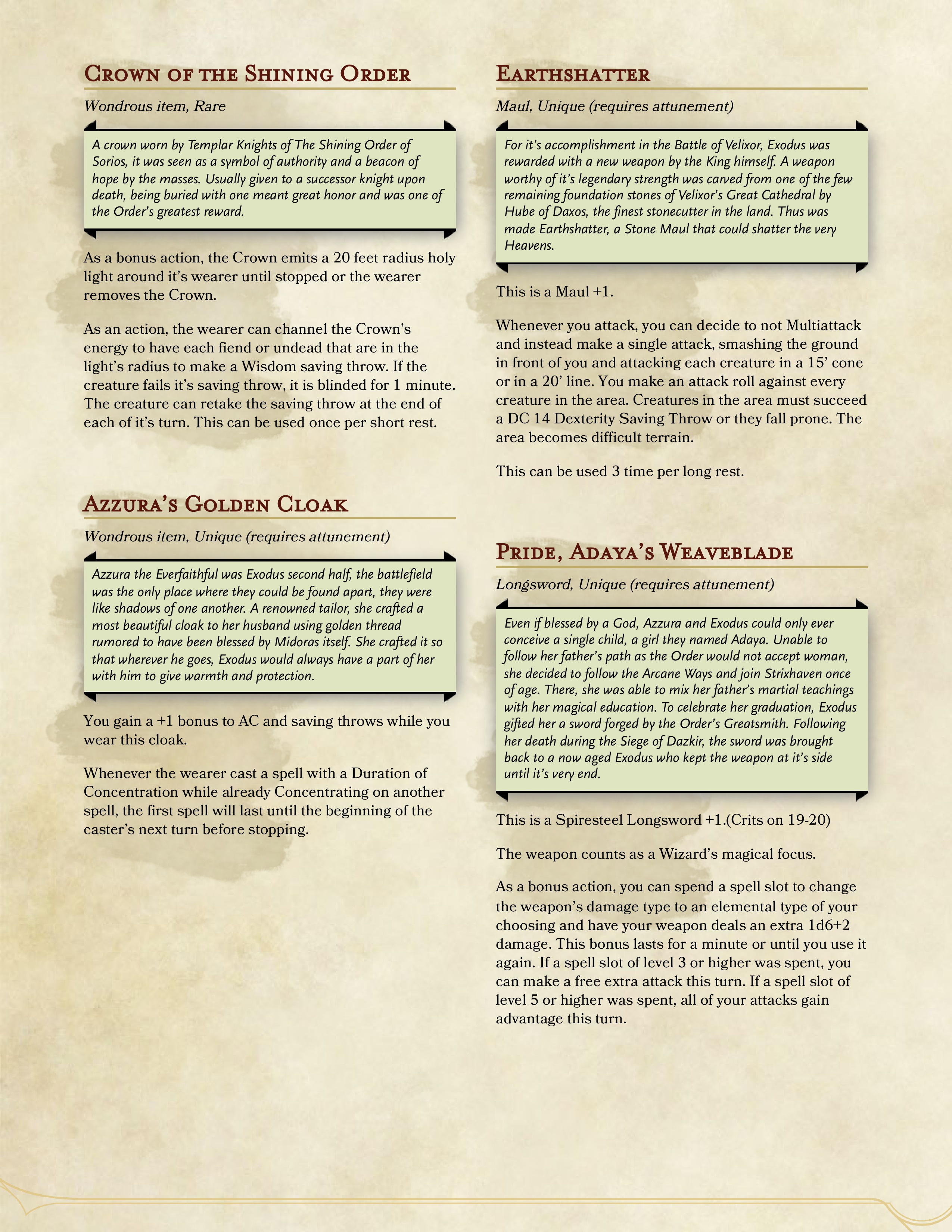 Creative D&D Homebrew Items to Enhance Your Game