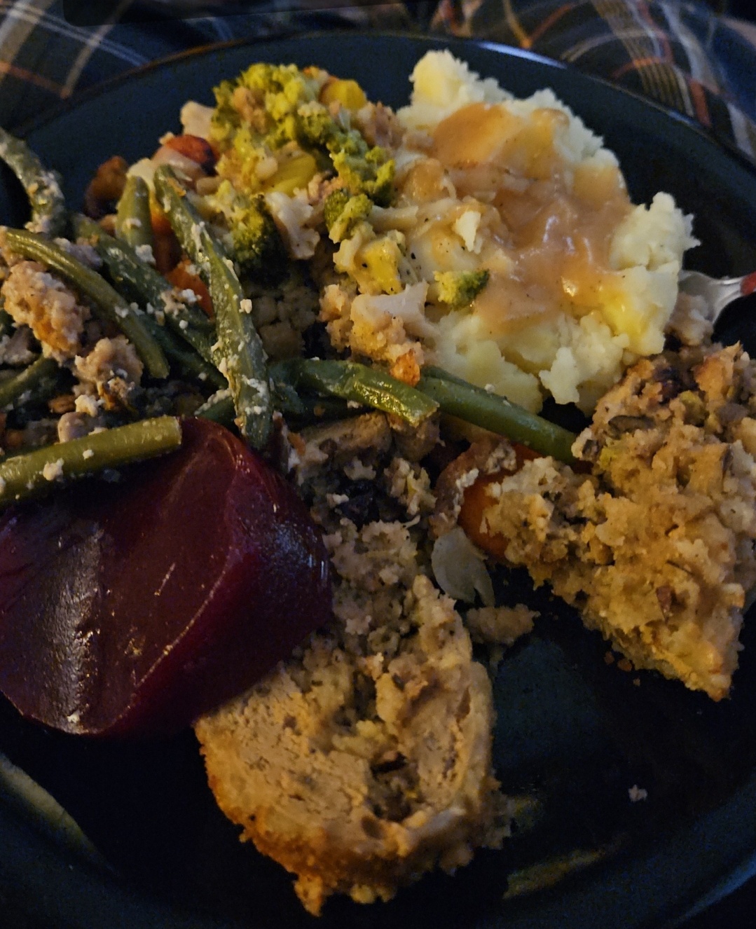 Gathering Around the Table for Thanksgiving Dinner