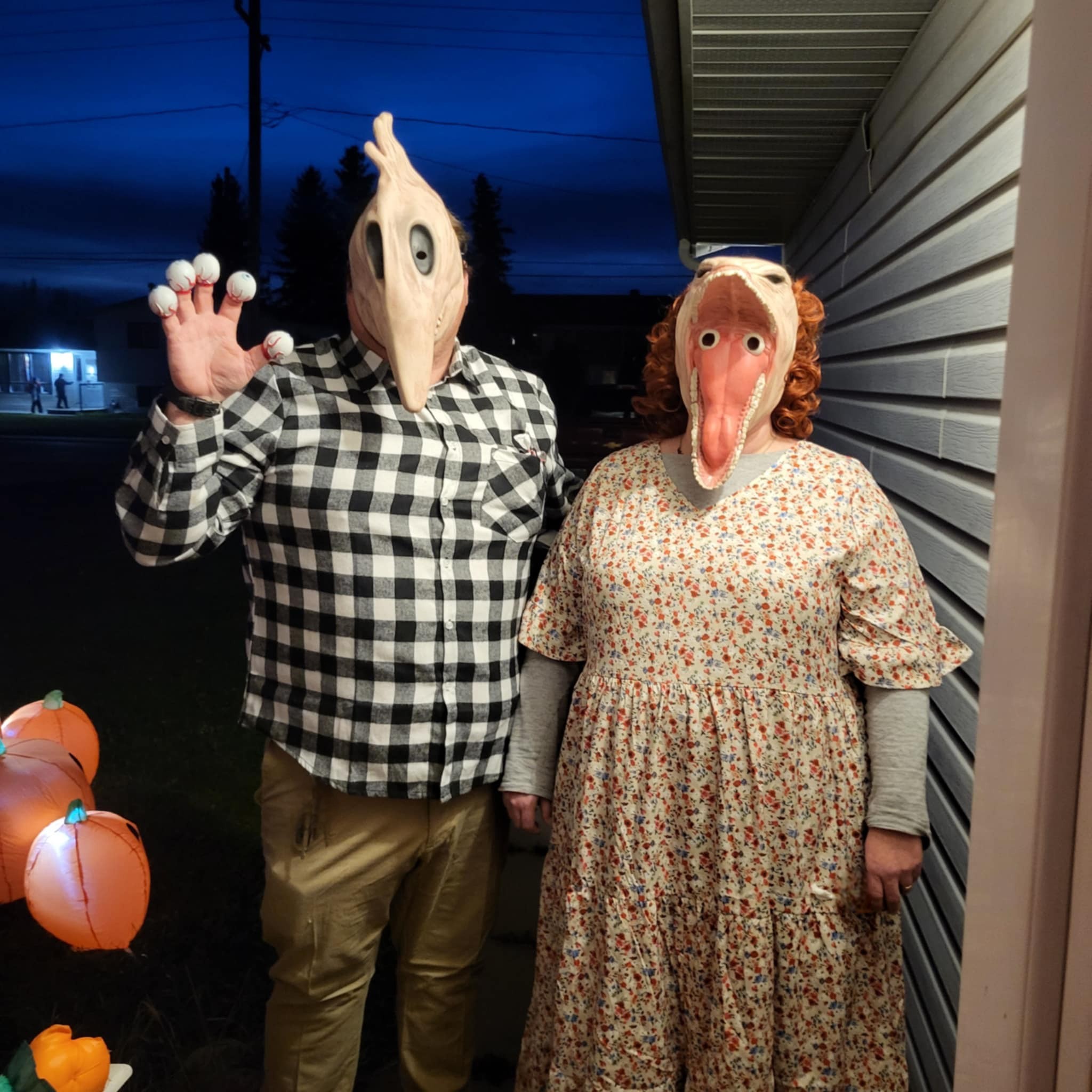 Sending Halloween Greetings from Northern Alberta as the Maitlands - BEETLEJUICE, BEETLEJUICE!