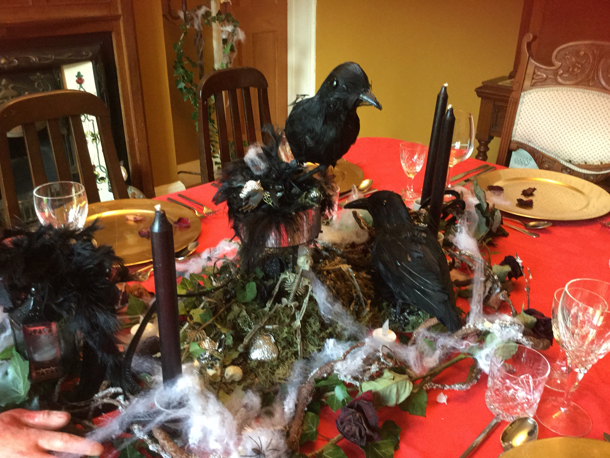 Creating a Spooktacular Centerpiece for Our Halloween Dinner Party