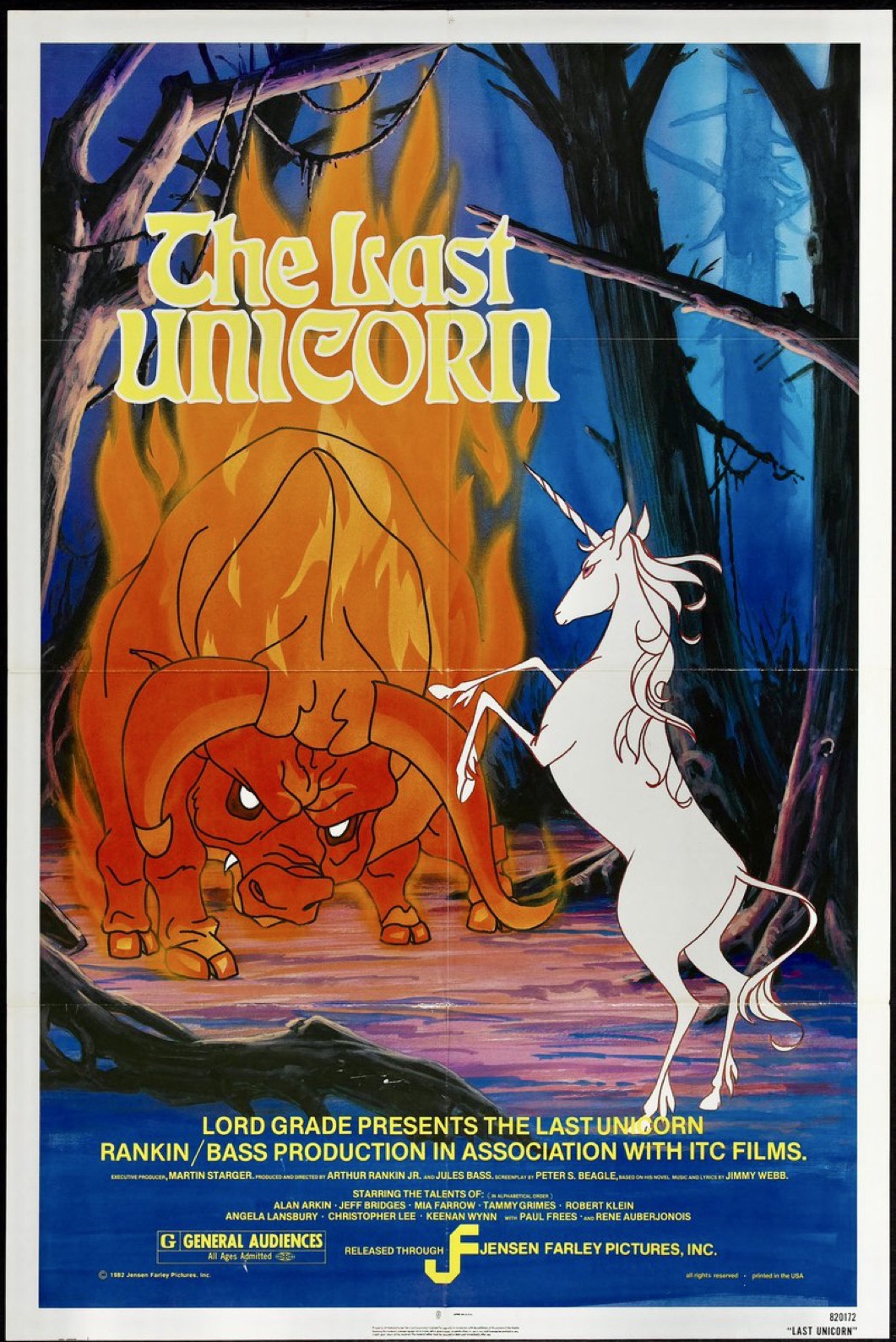 In November 1982, 'The Last Unicorn' enchanted audiences as it premiered in theaters.