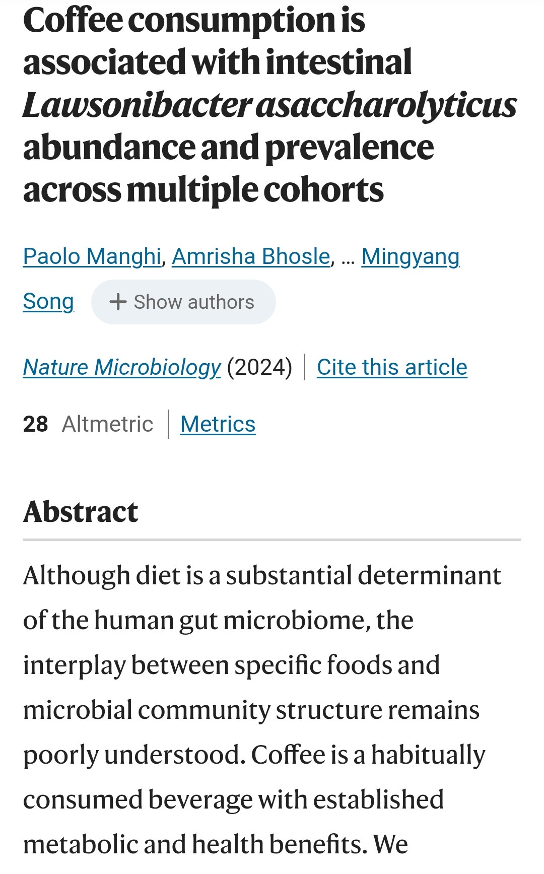 How Coffee Benefits Your Microbiome