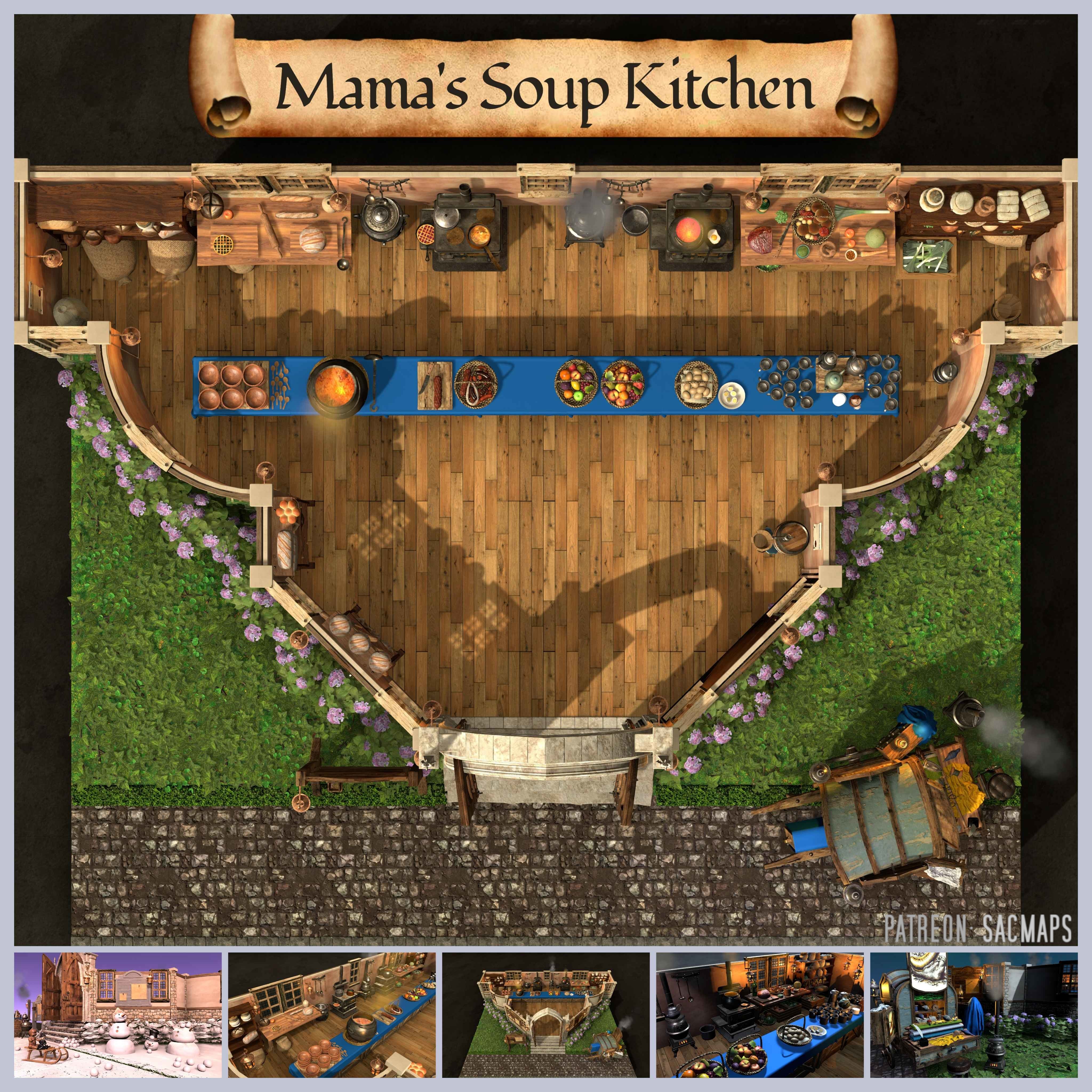 Mama's Soup Kitchen: Epic DnD and TTRPG Maps Await