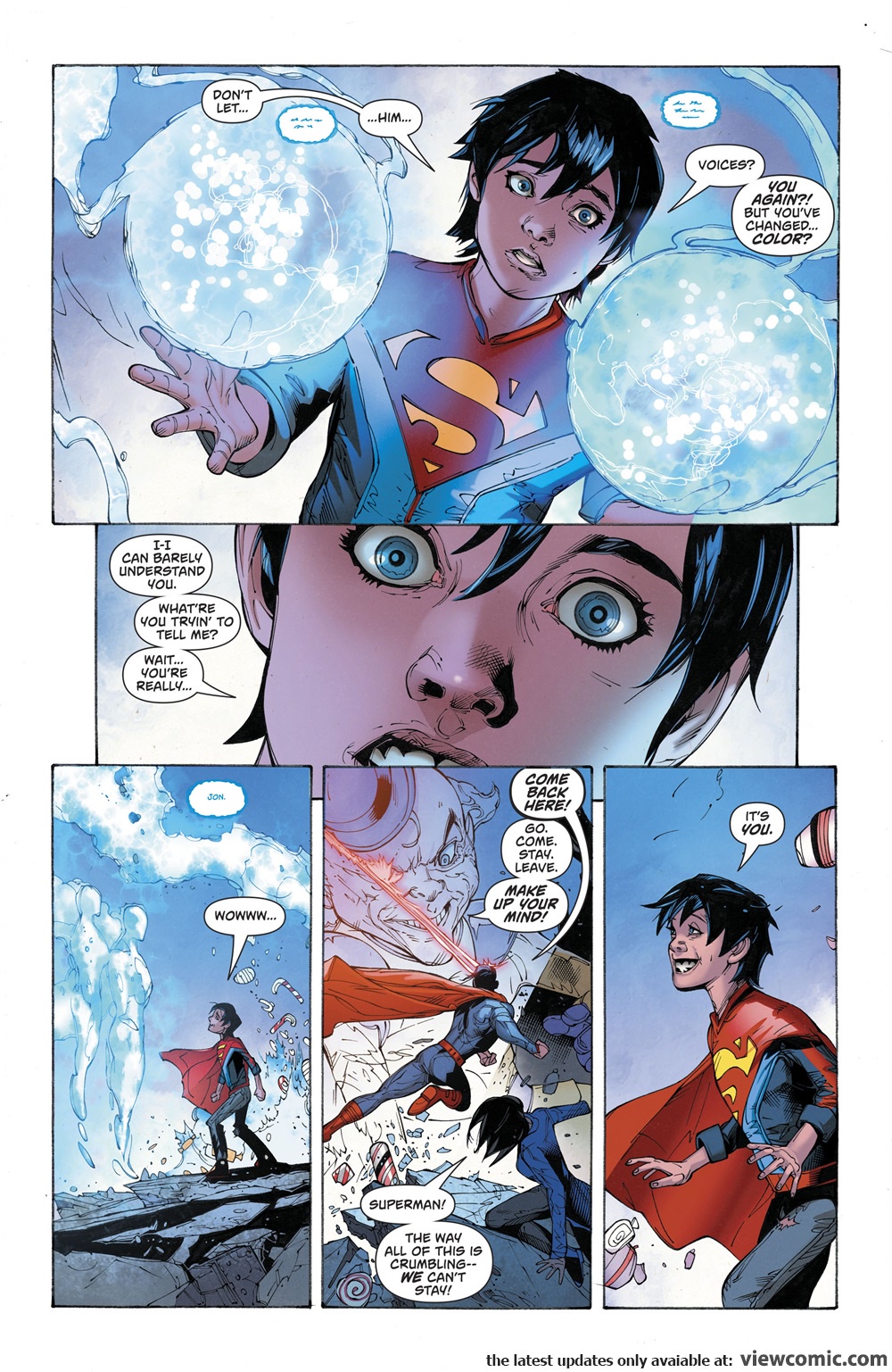 Superboy Unleashes Doctor Manhattan's Powers Against Mxyzptlk