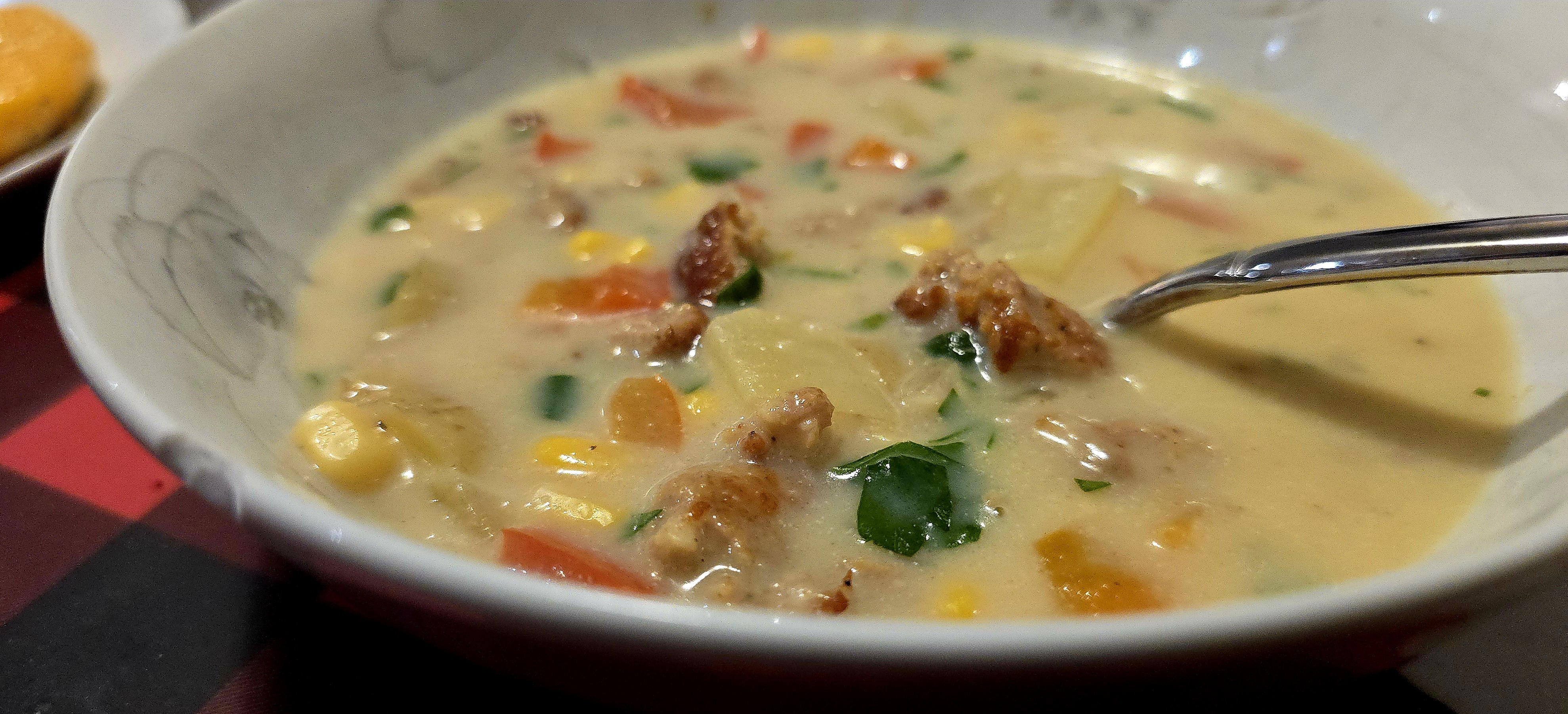 Delicious Sausage and Corn Chowder Recipe