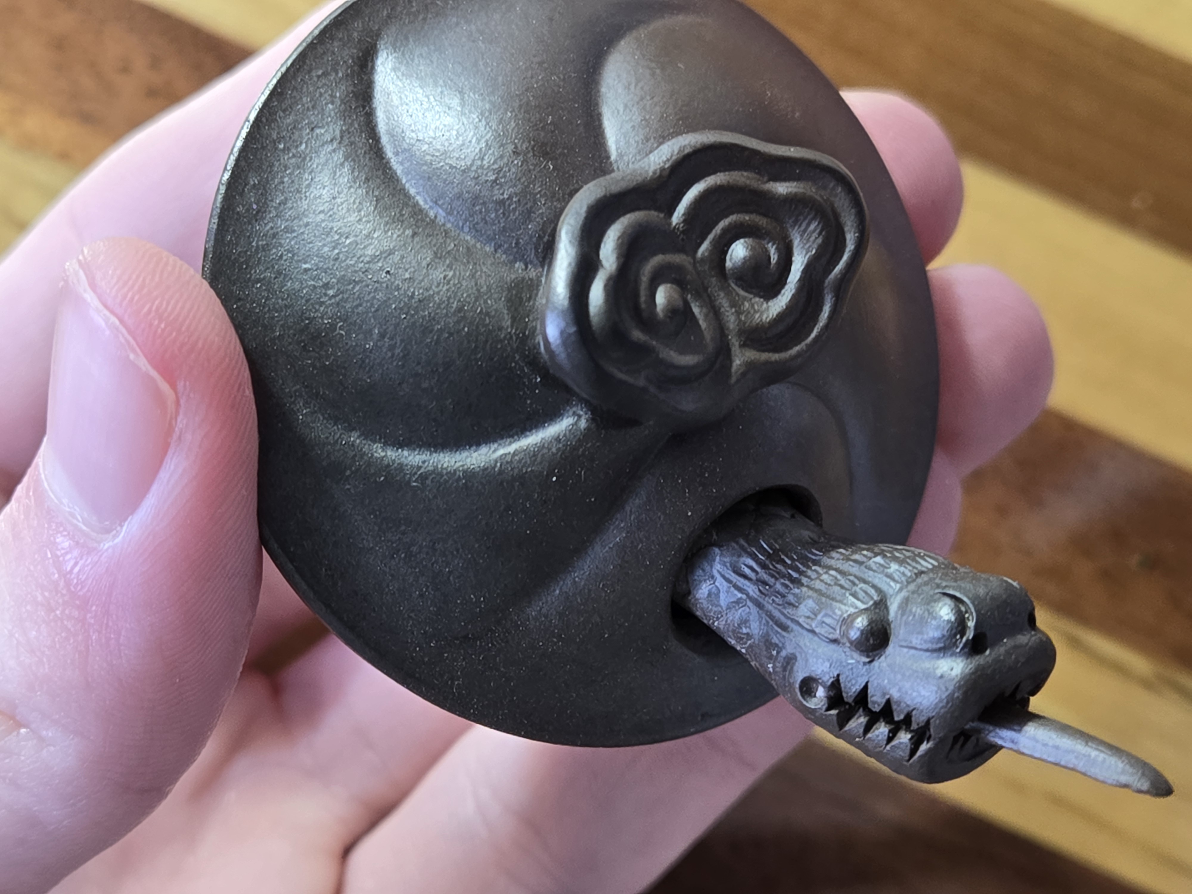 Intricately Carved Fish and Dragon Pot: A Masterpiece of FHM Artistry