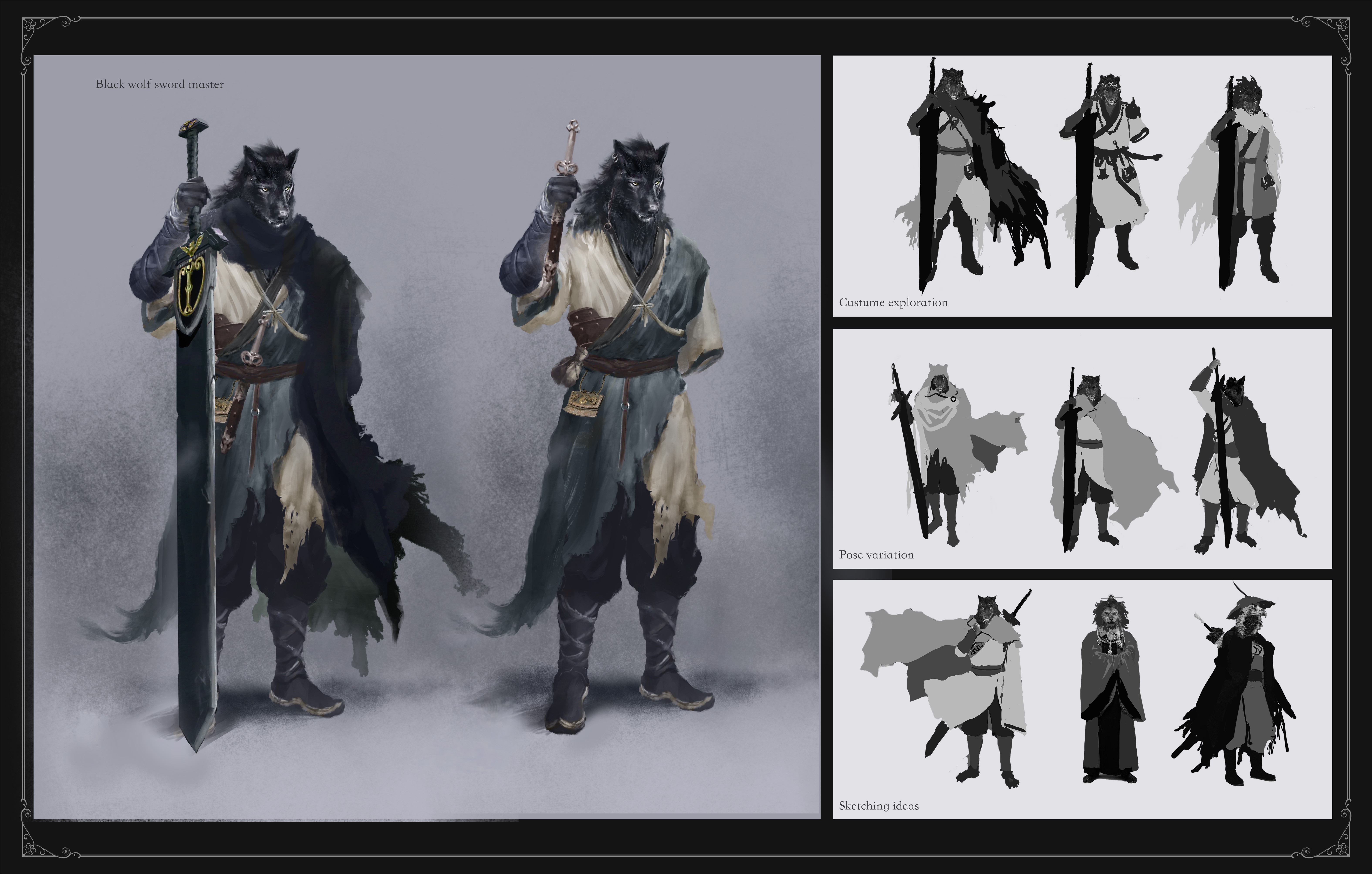 The Majestic One-Armed Black Wolf