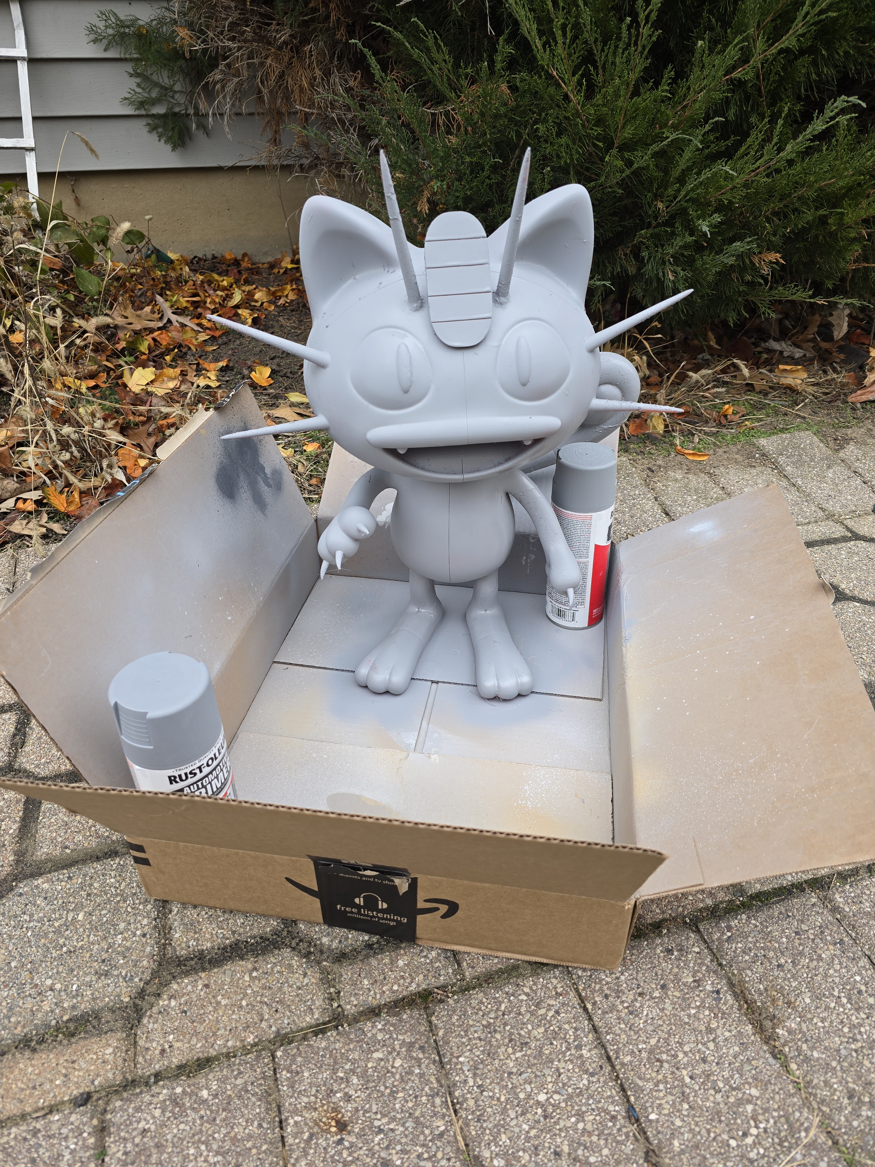 Priming My 3D Printed Meowth in the Chilly 26°F Weather