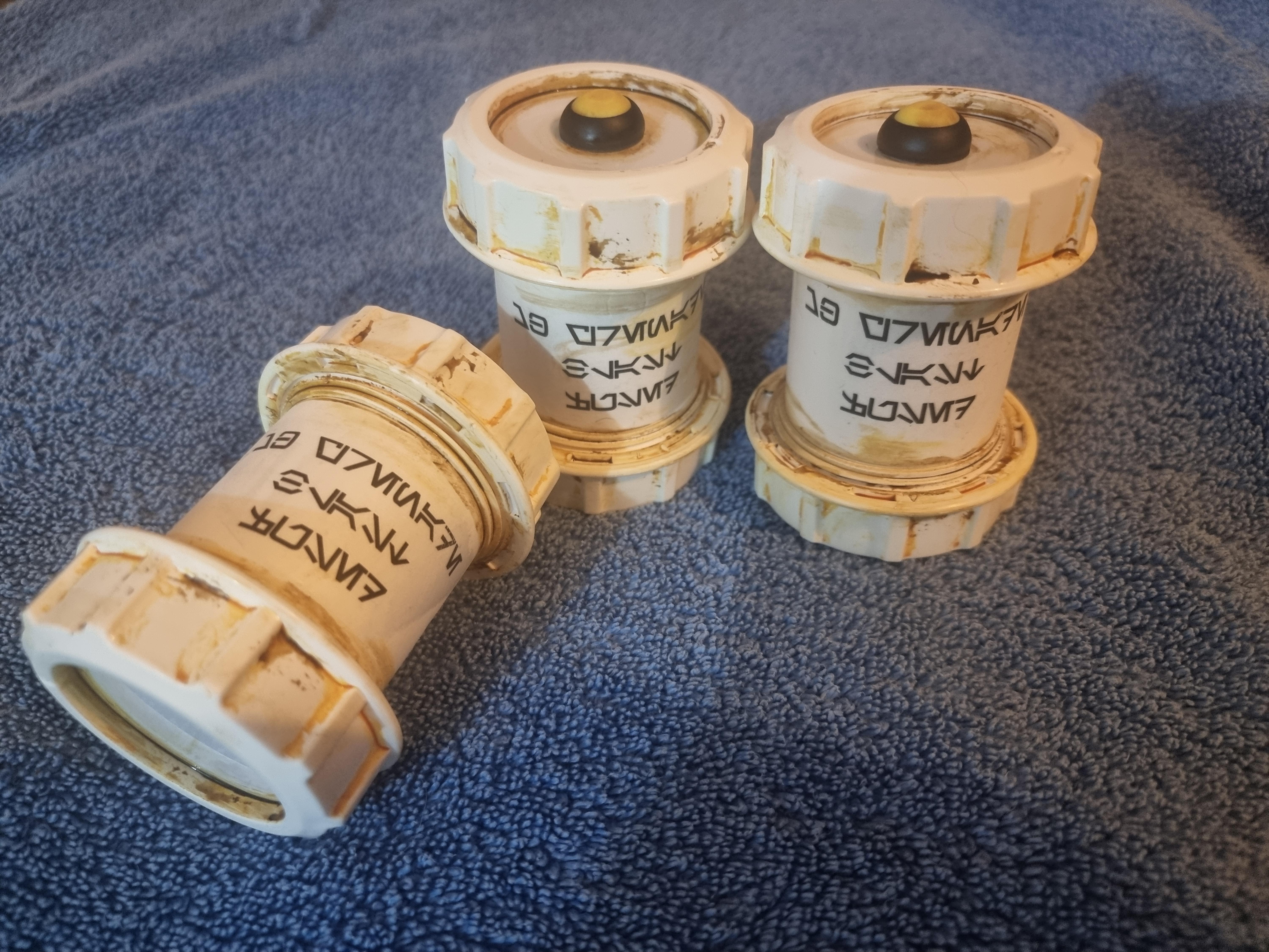 Mandalorian Gear: Post Imperial Blast Grenade Props with Realistic Weathering
