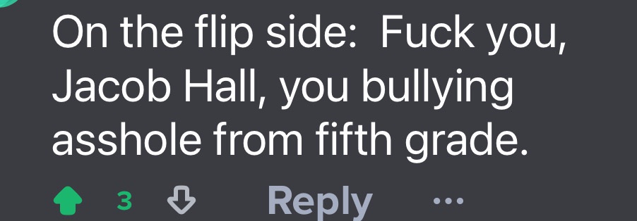 A Message to Jacob Hall: Hope You've Learned from Your Bullying Days