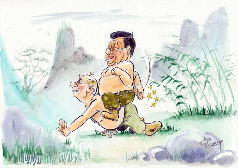 A Caricature of Putin: Satirical Art at Its Best
