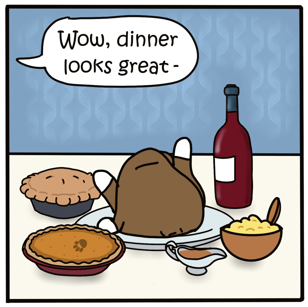 Something seems off with that turkey...