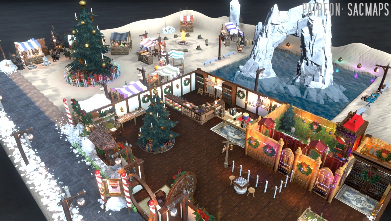 Explore the Festive Market at Eddie Bears Toy Shop with free DnD/TTRPG maps