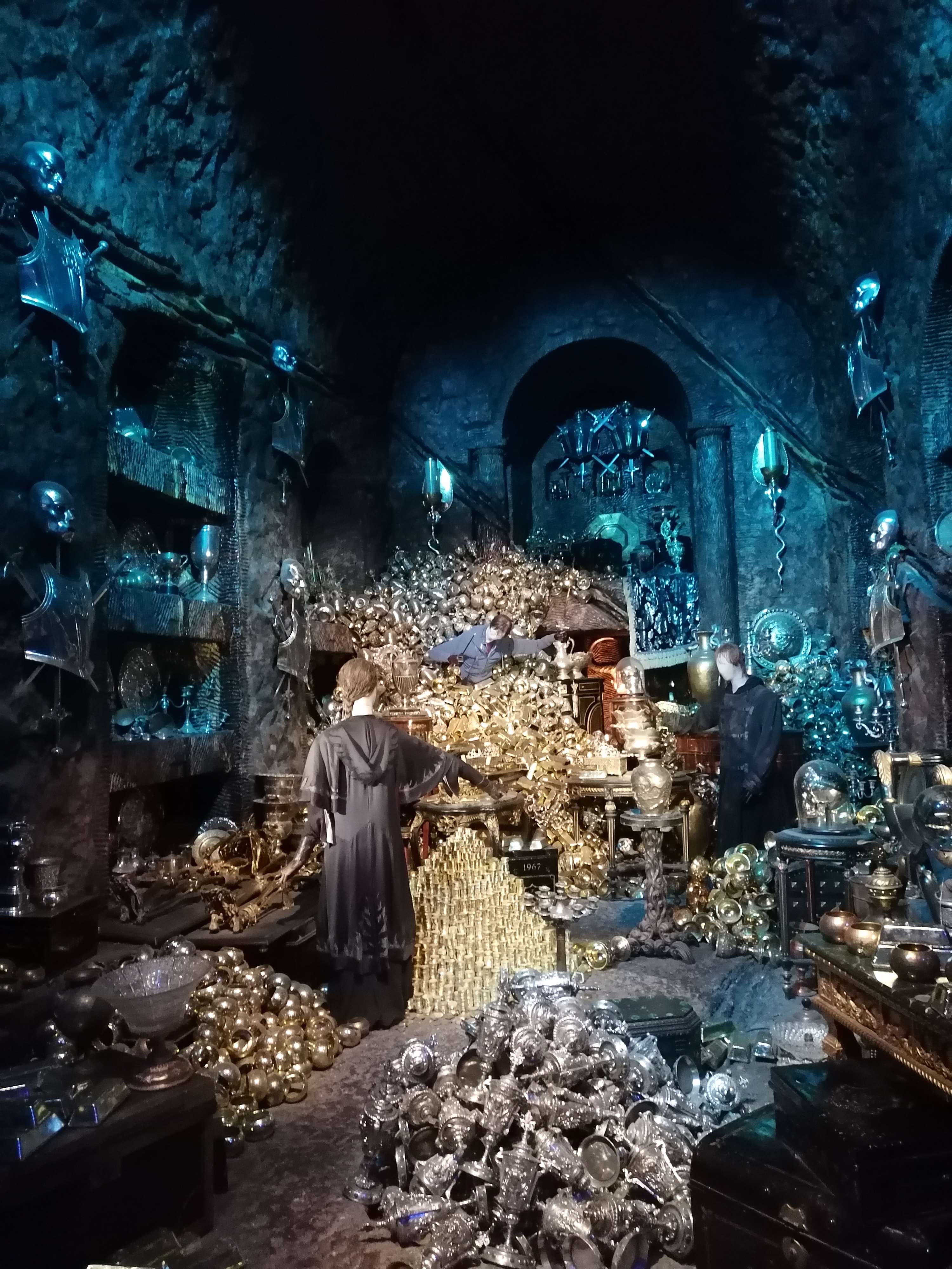 Exploring the magical Gringotts Vaults at Harry Potter Studios.
