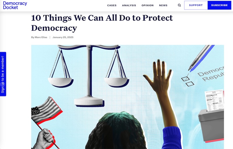 Marc Elias Shares Ten Ways to Safeguard Democracy (But Not Through Democracy Docket)