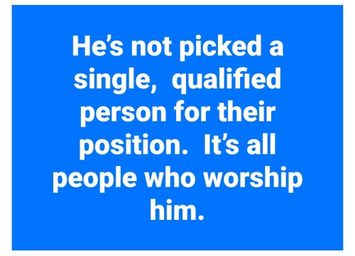 He’s only focused on himself, completely ignoring America!