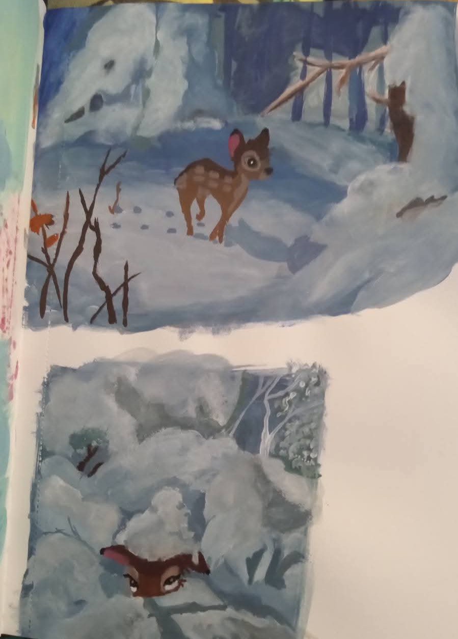 Bambi in Gouache: A Creative Take