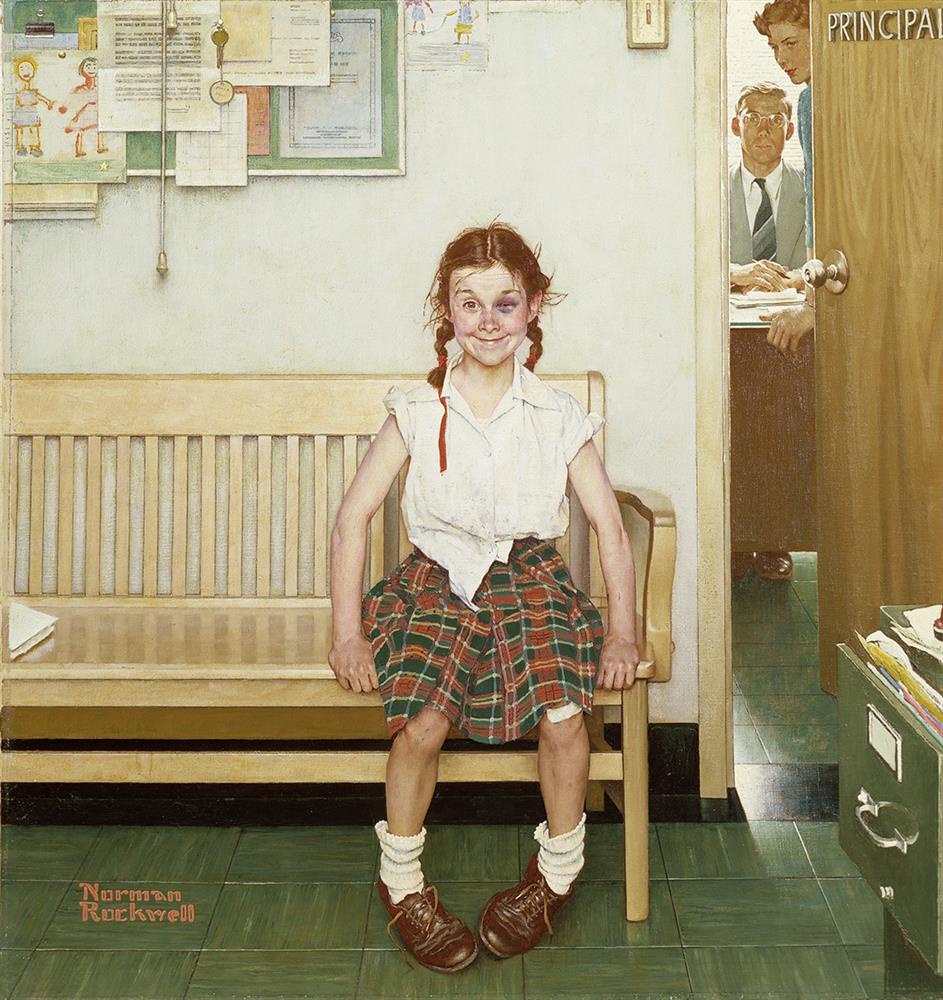 Celebrating 131 Years of Norman Rockwell: A Tribute to 'The Young Lady with the Shiner'